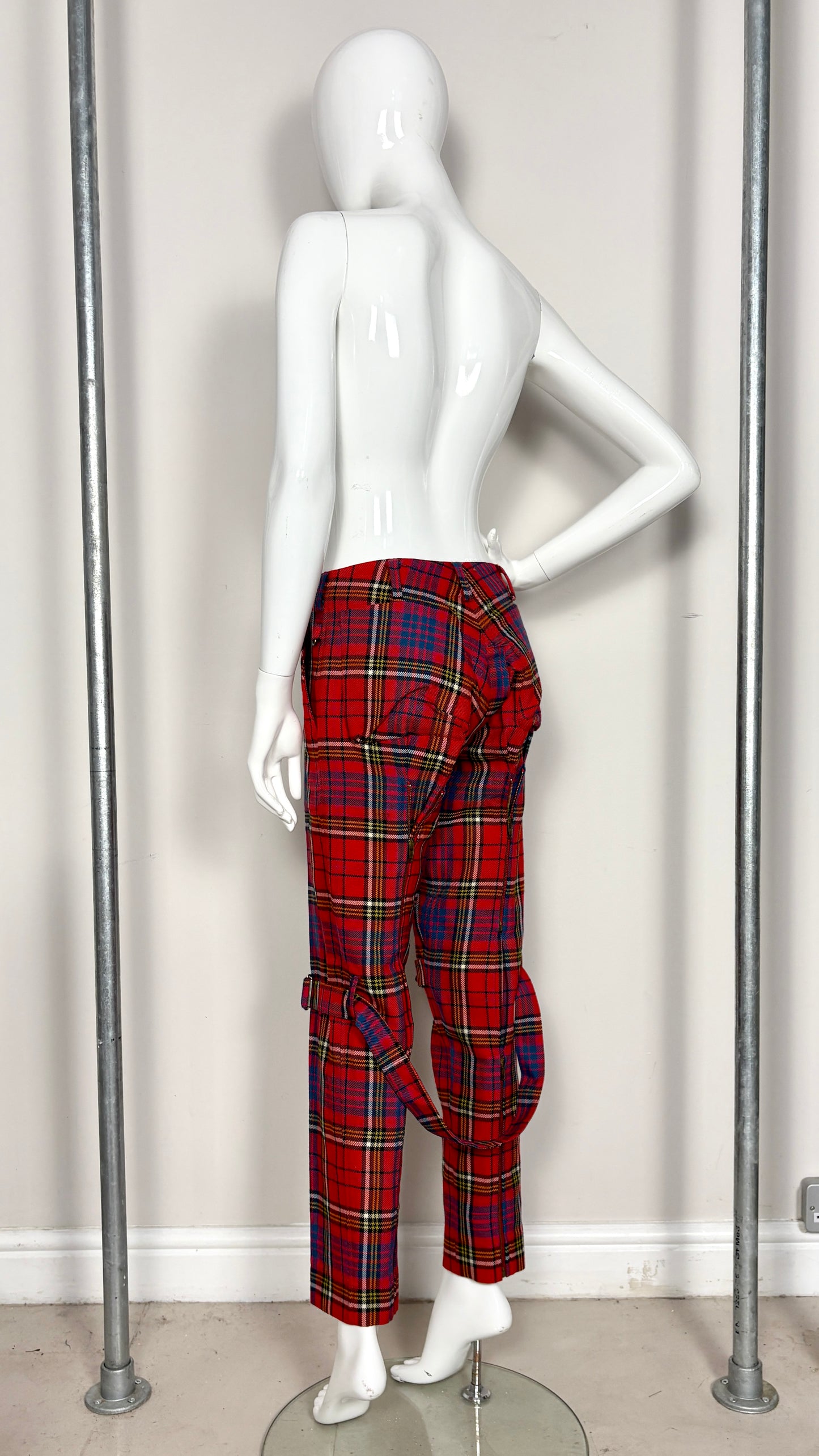 Vivienne Westwood A/W 1993 'Anglomania' collection tartan bondage trousers