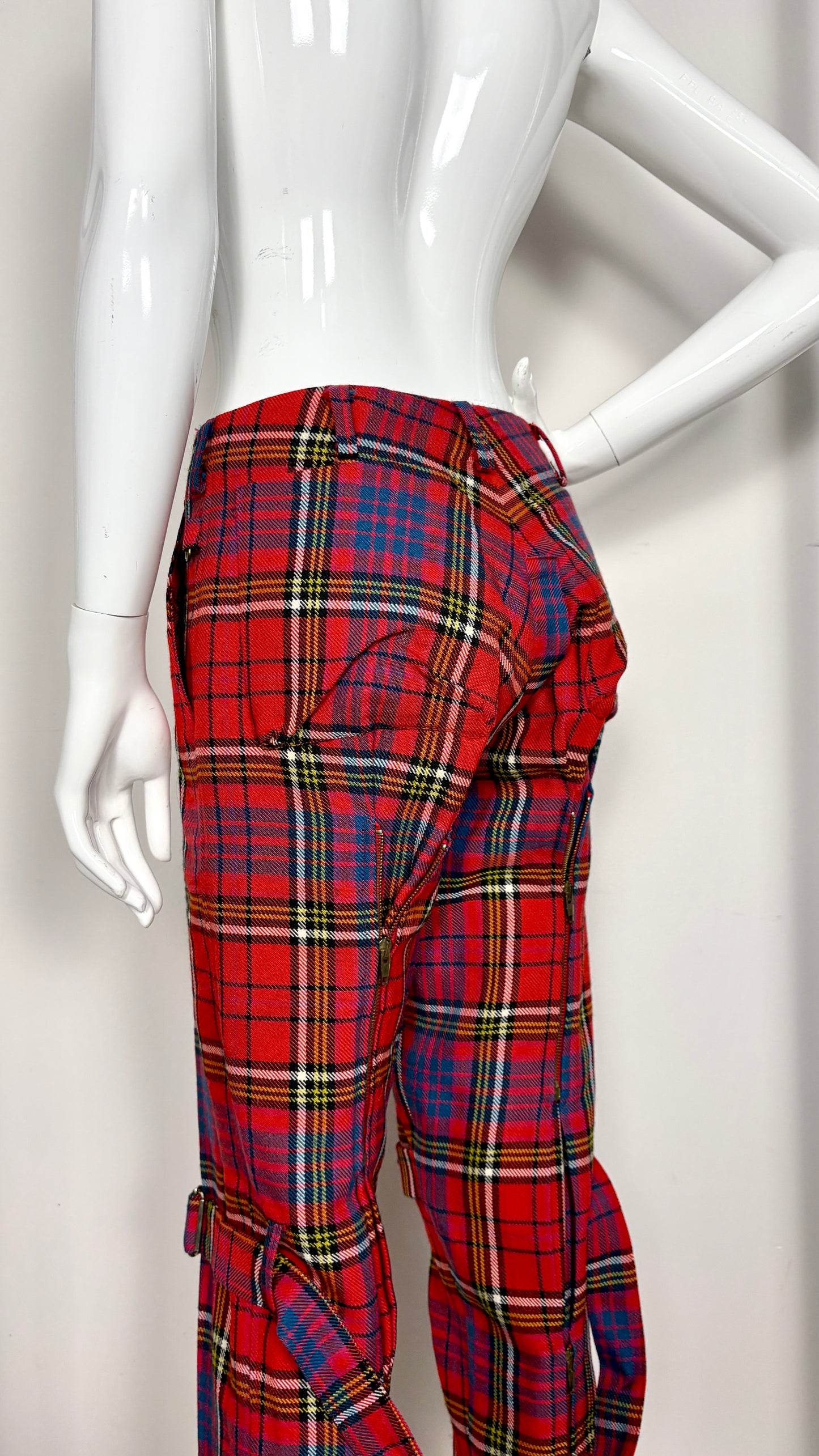 Vivienne Westwood A/W 1993 'Anglomania' collection tartan bondage trousers