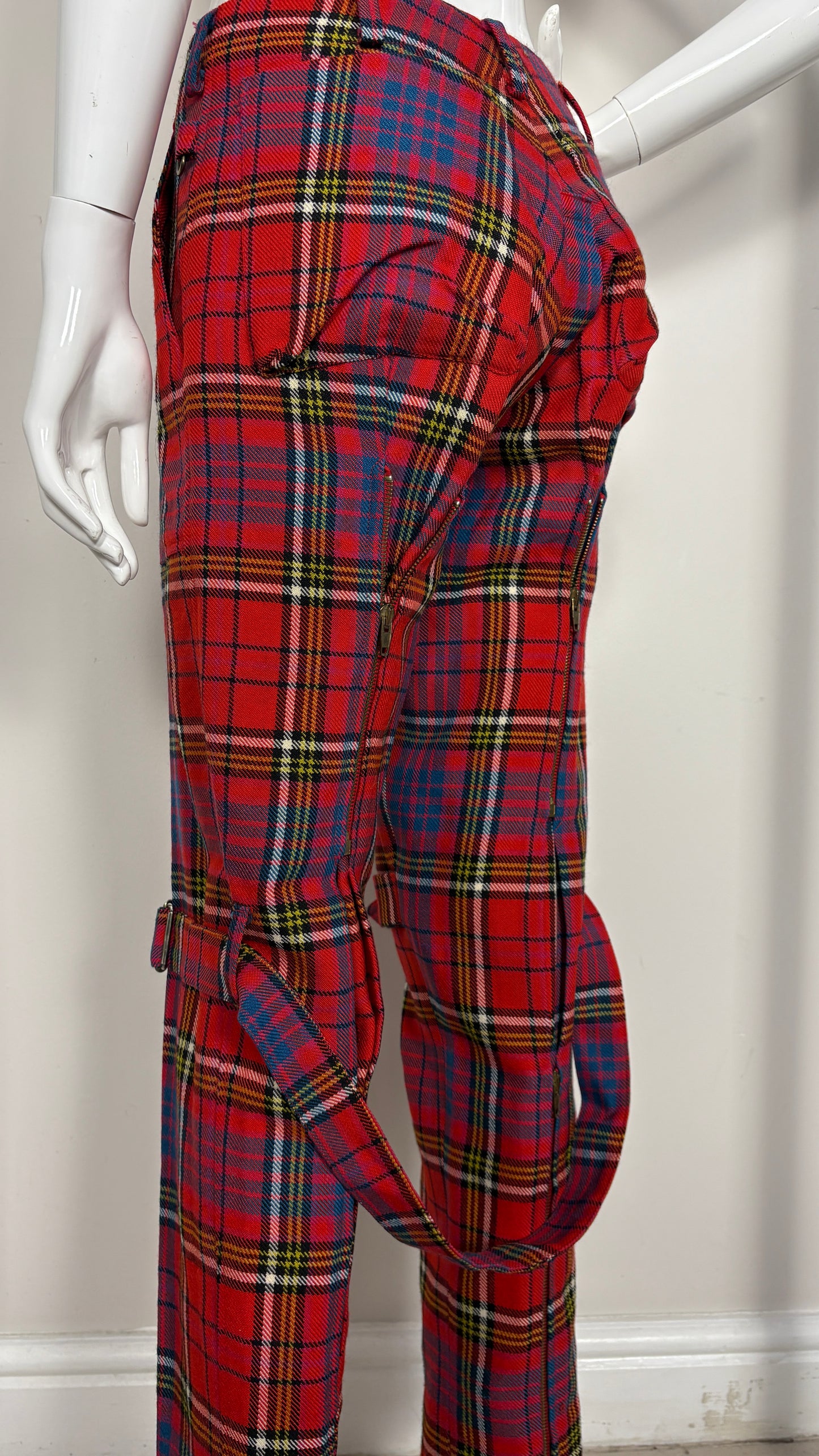 Vivienne Westwood A/W 1993 'Anglomania' collection tartan bondage trousers