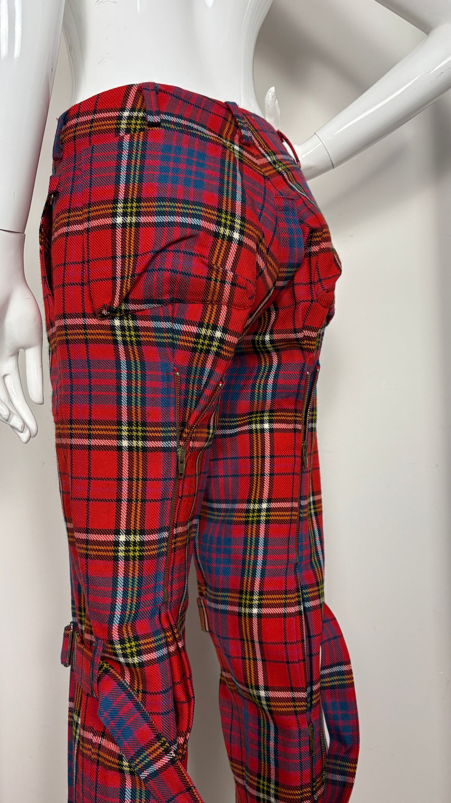Vivienne Westwood A/W 1993 'Anglomania' collection tartan bondage trousers