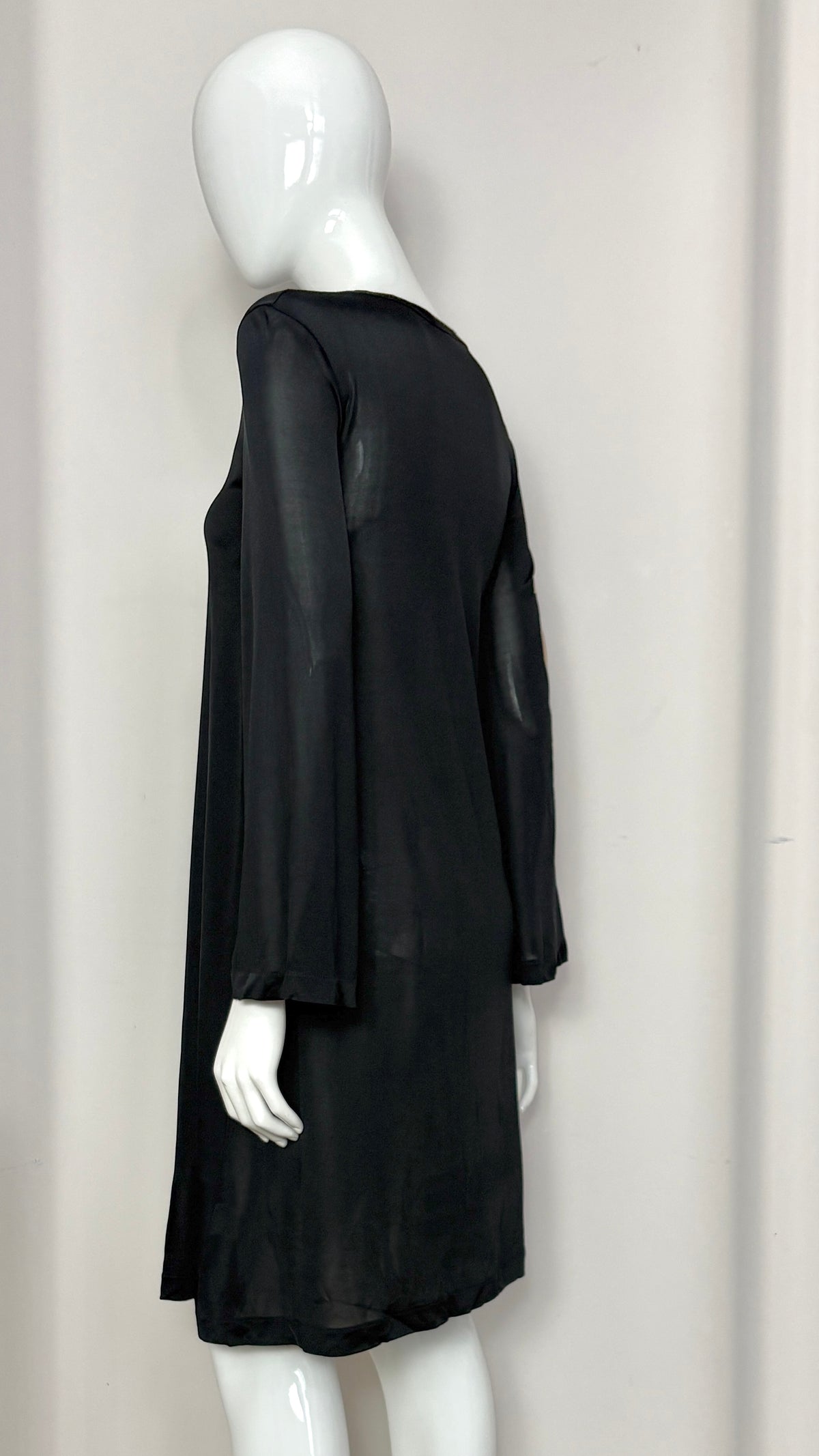 Jean Paul Gaultier metallic graphic logo dress