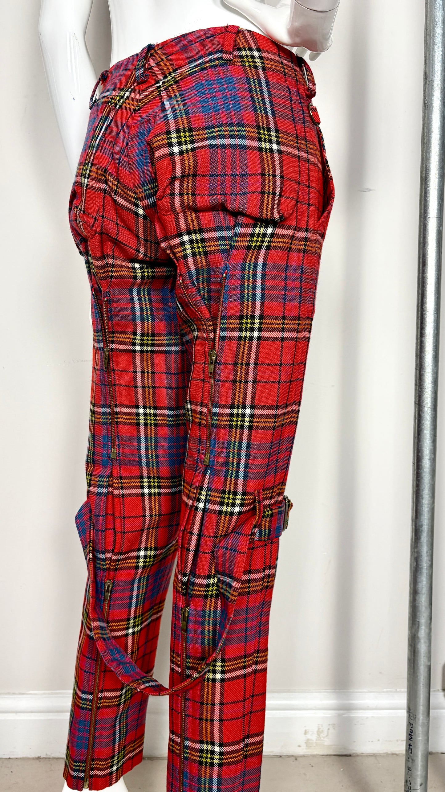 Vivienne Westwood A/W 1993 'Anglomania' collection tartan bondage trousers