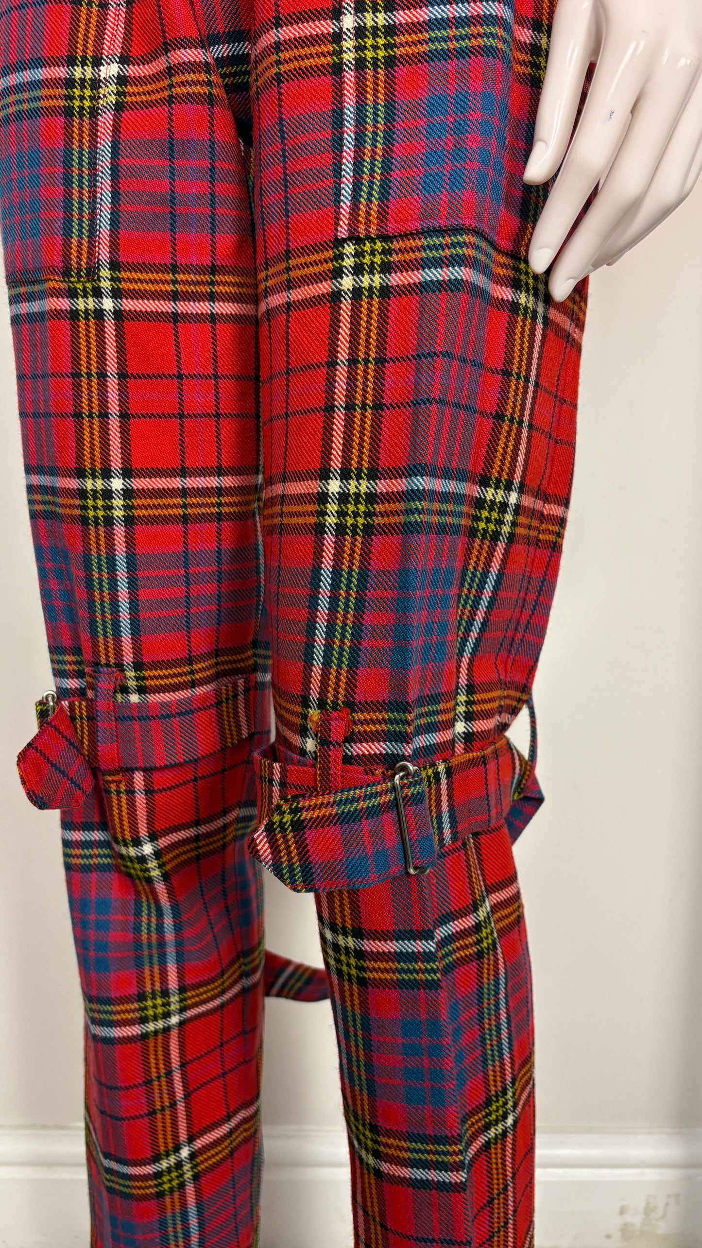 Vivienne Westwood A/W 1993 'Anglomania' collection tartan bondage trousers