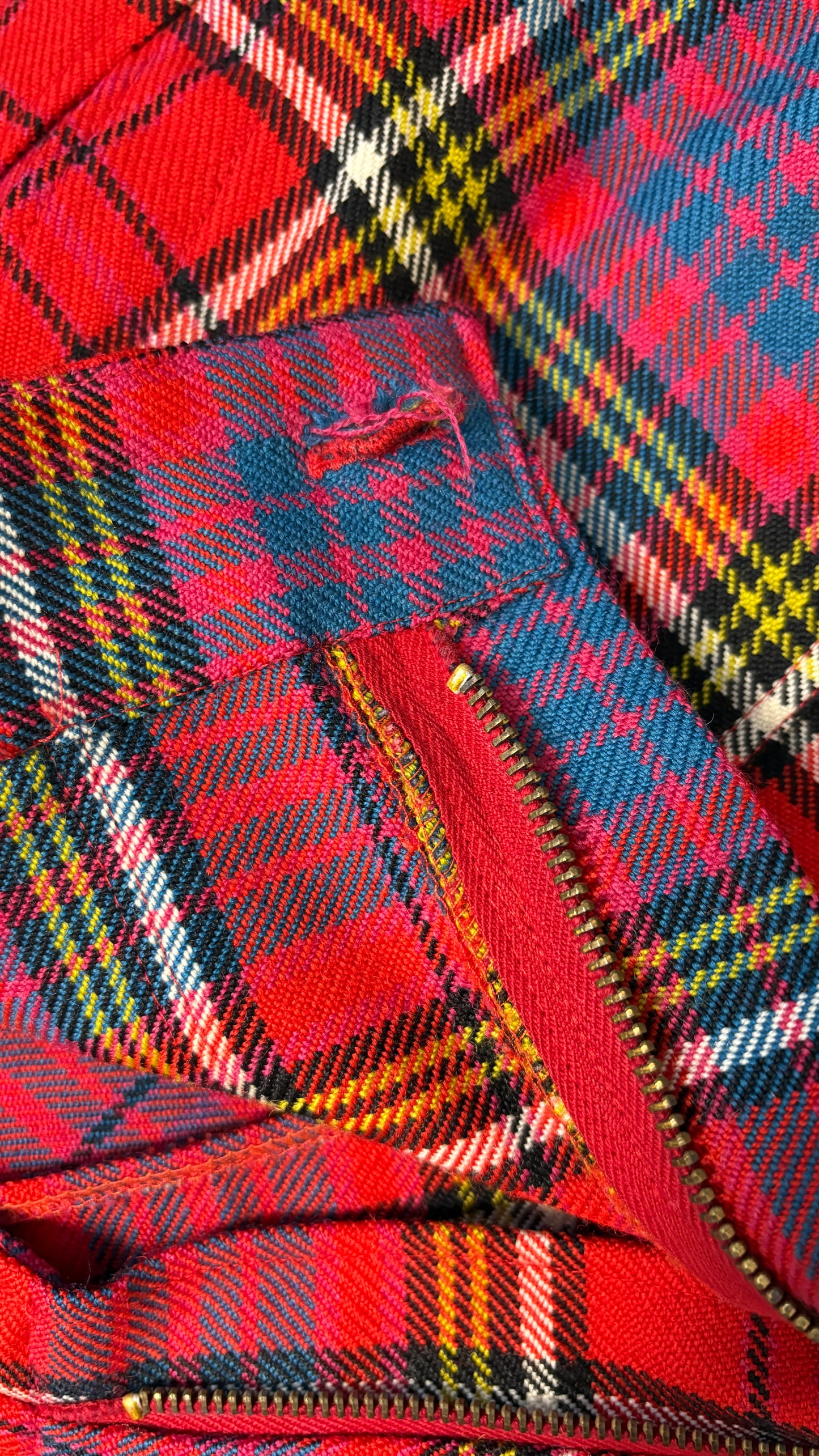 Vivienne Westwood A/W 1993 'Anglomania' collection tartan bondage trousers