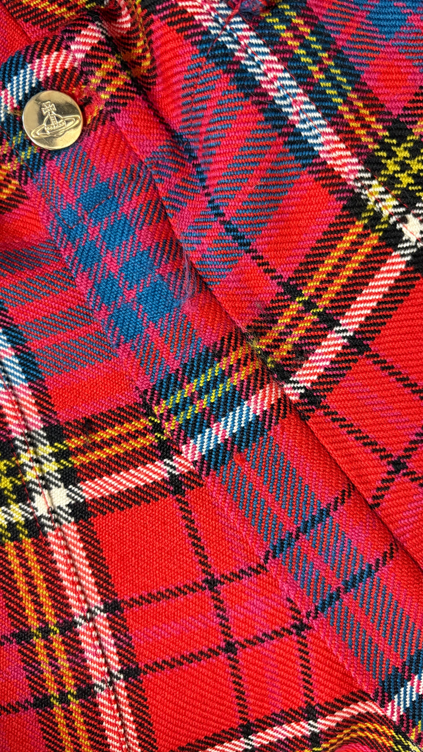 Vivienne Westwood A/W 1993 'Anglomania' collection tartan bondage trousers
