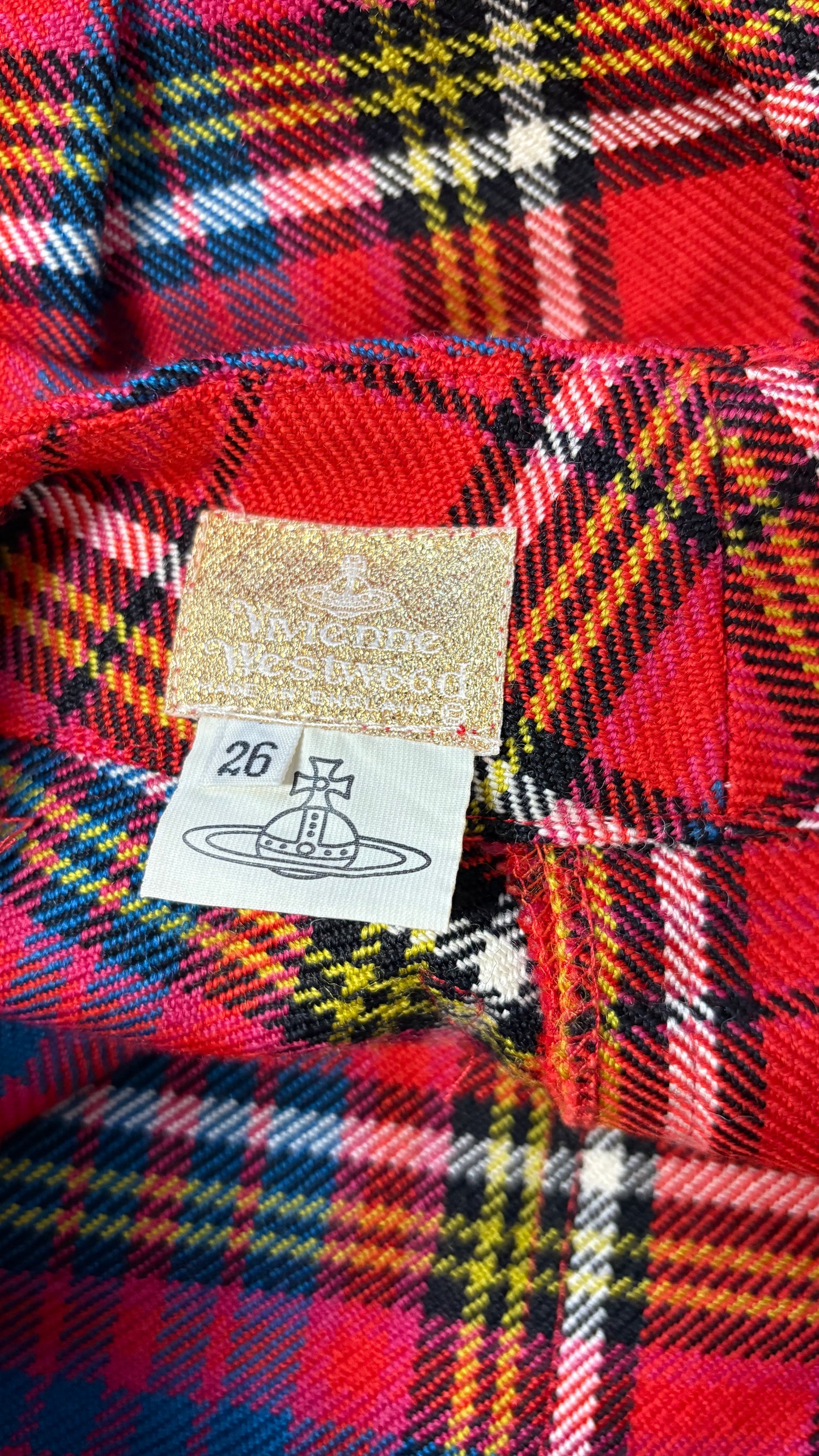 Vivienne Westwood A/W 1993 'Anglomania' collection tartan bondage trousers