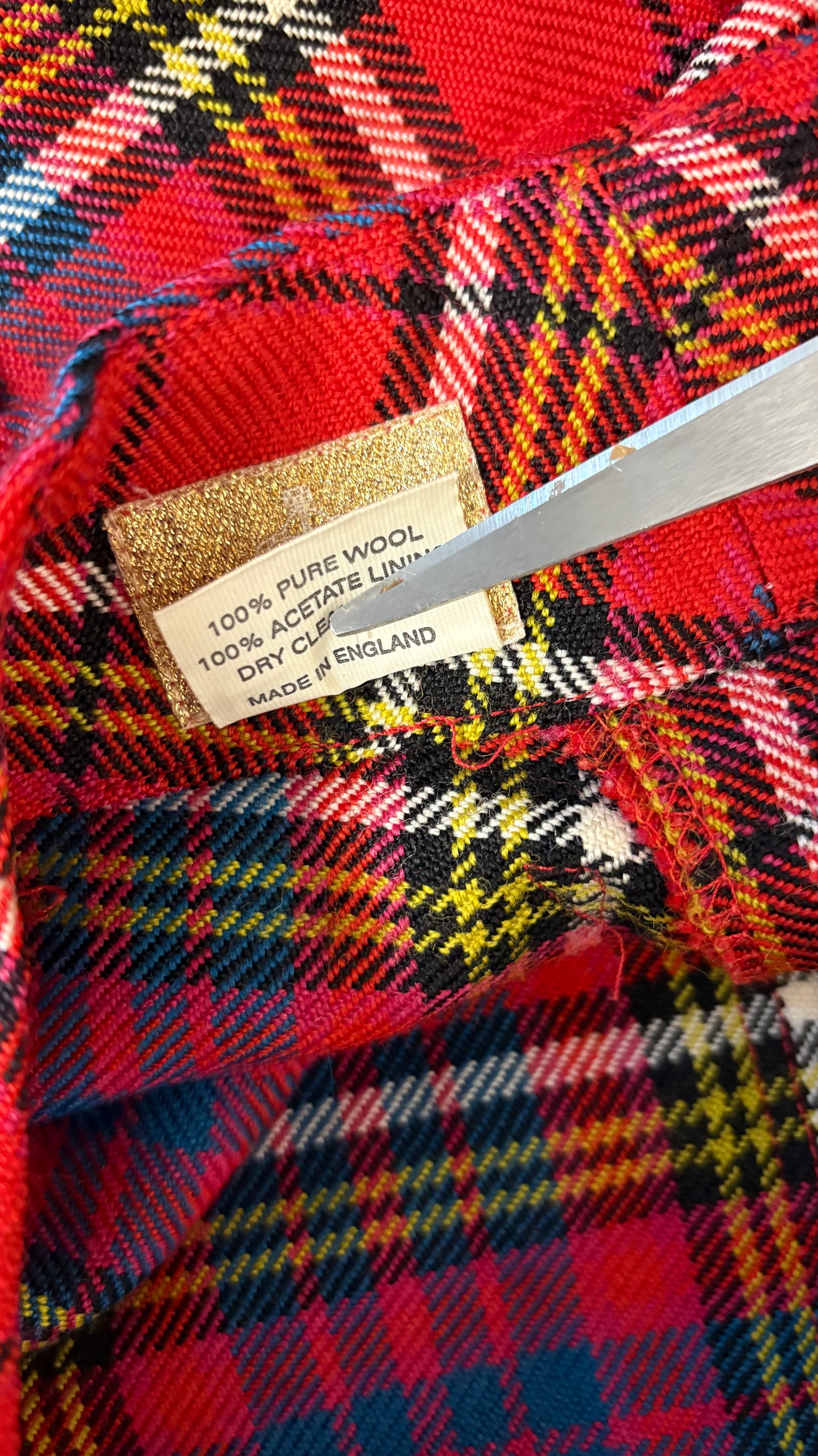 Vivienne Westwood A/W 1993 'Anglomania' collection tartan bondage trousers