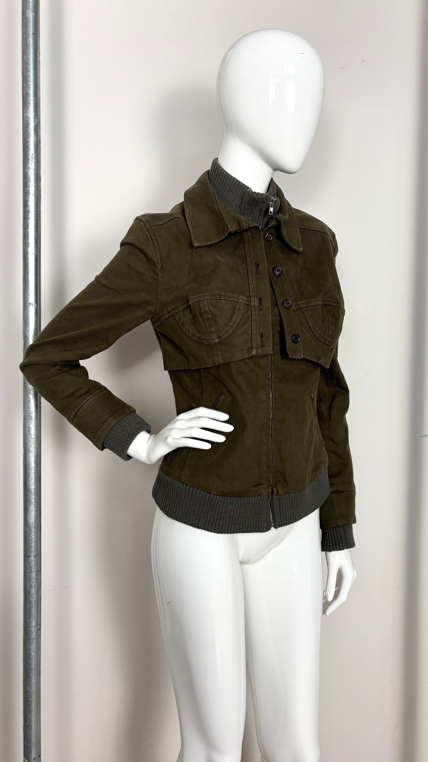 Hussein Chalayan layered military jacket