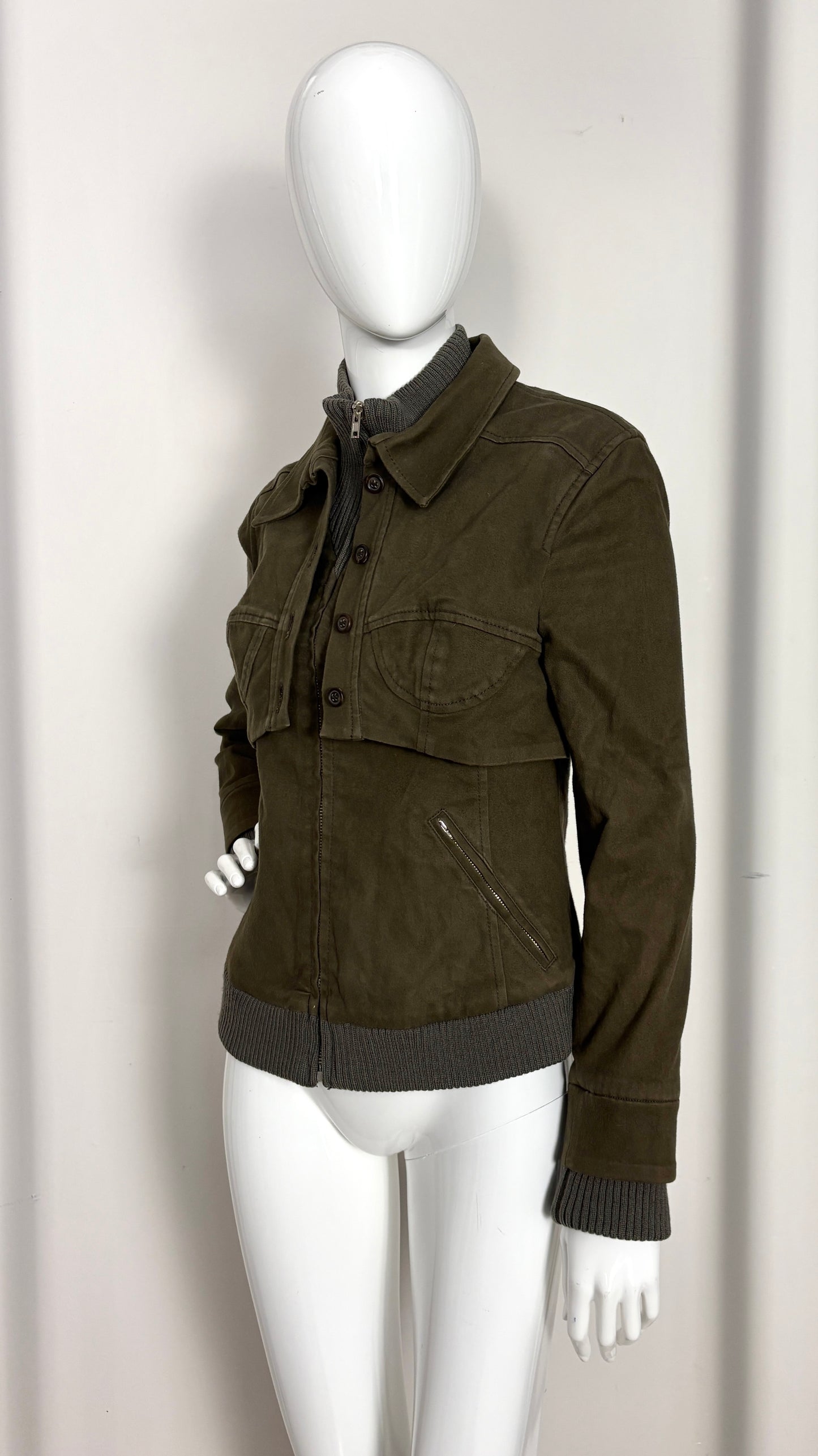 Hussein Chalayan layered military jacket