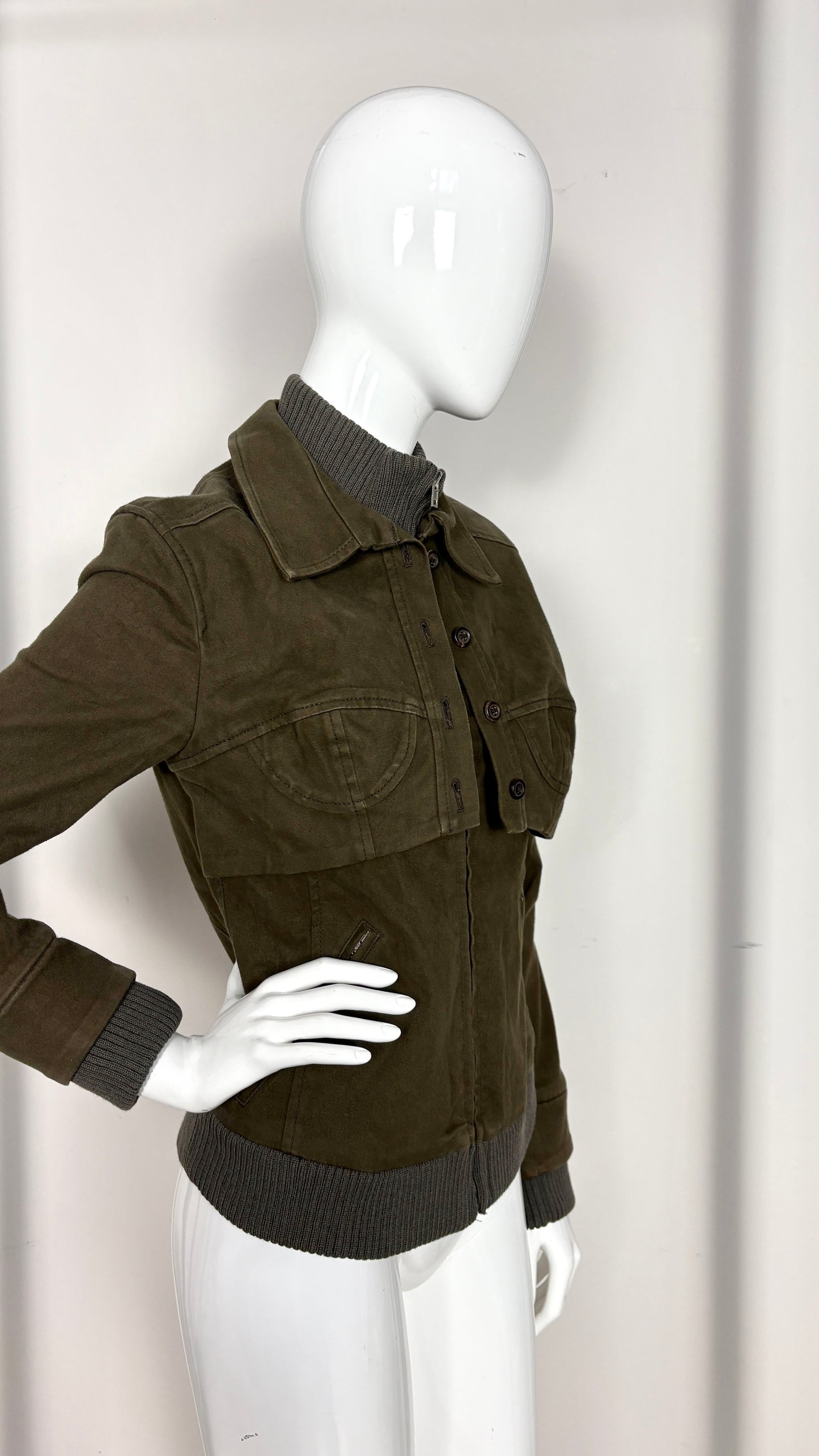 Hussein Chalayan layered military jacket