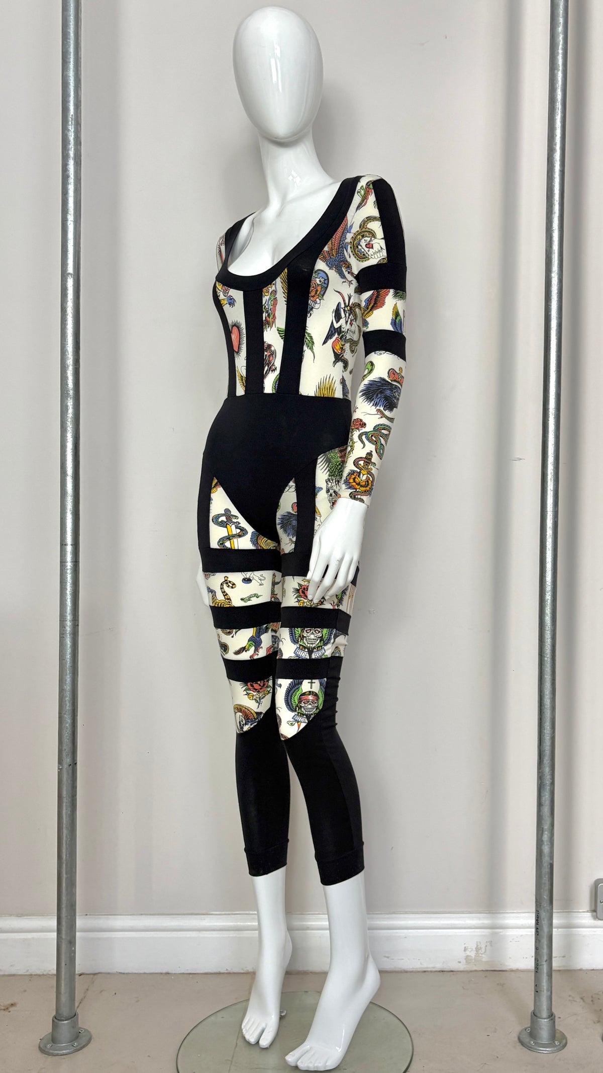 Pam Hogg tattoo print panelled jumpsuit