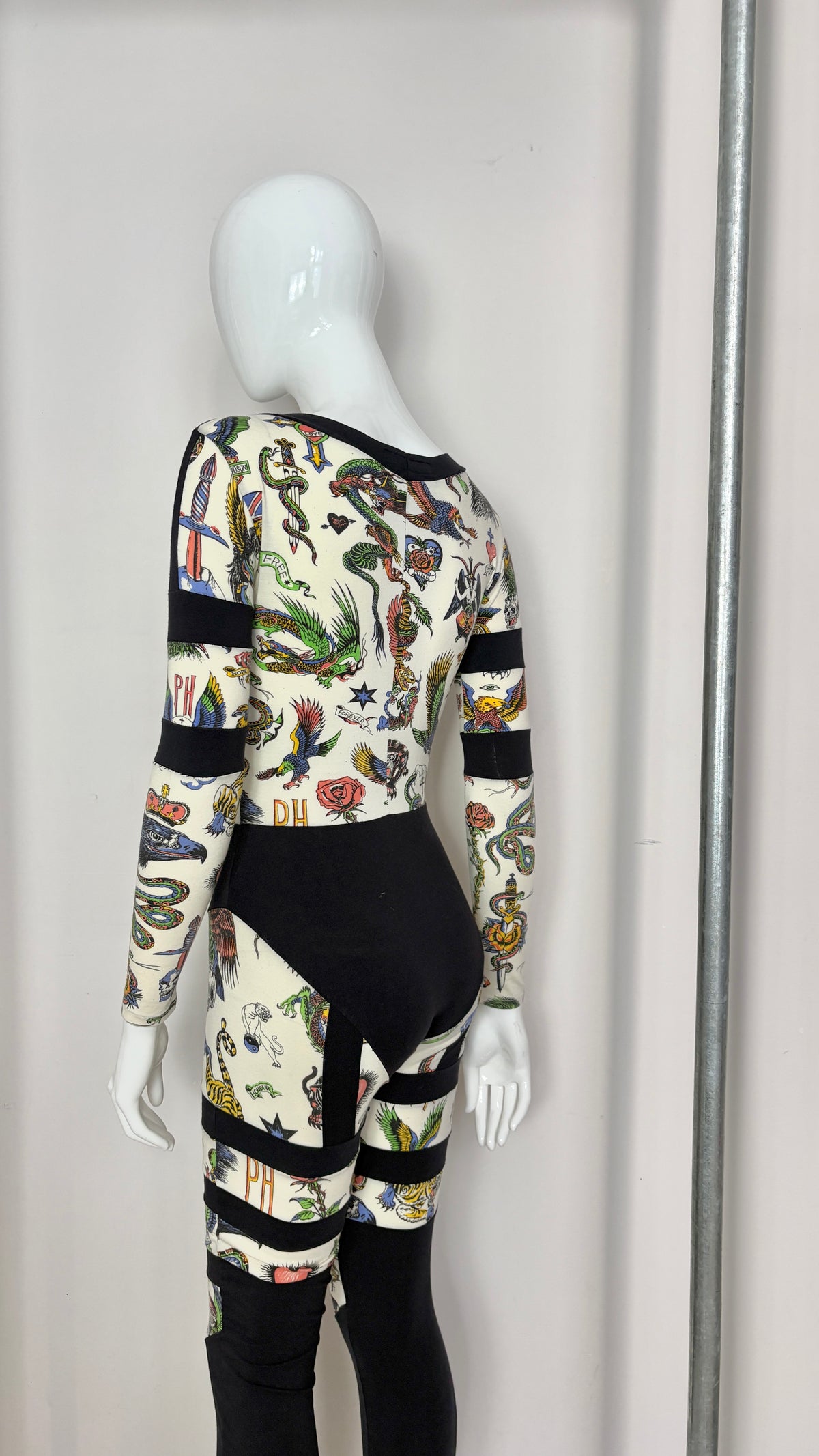 Pam Hogg tattoo print panelled jumpsuit