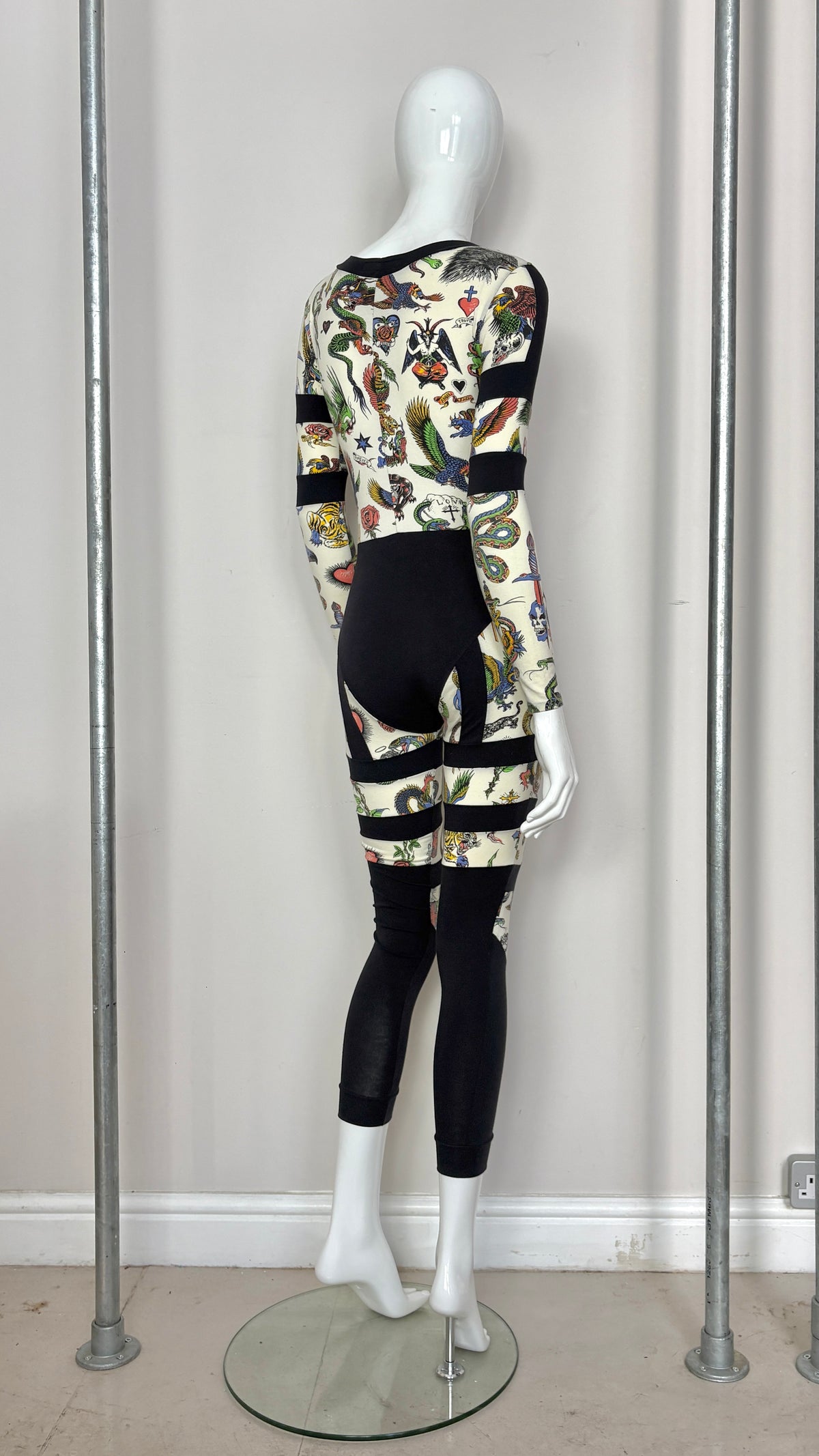 Pam Hogg tattoo print panelled jumpsuit