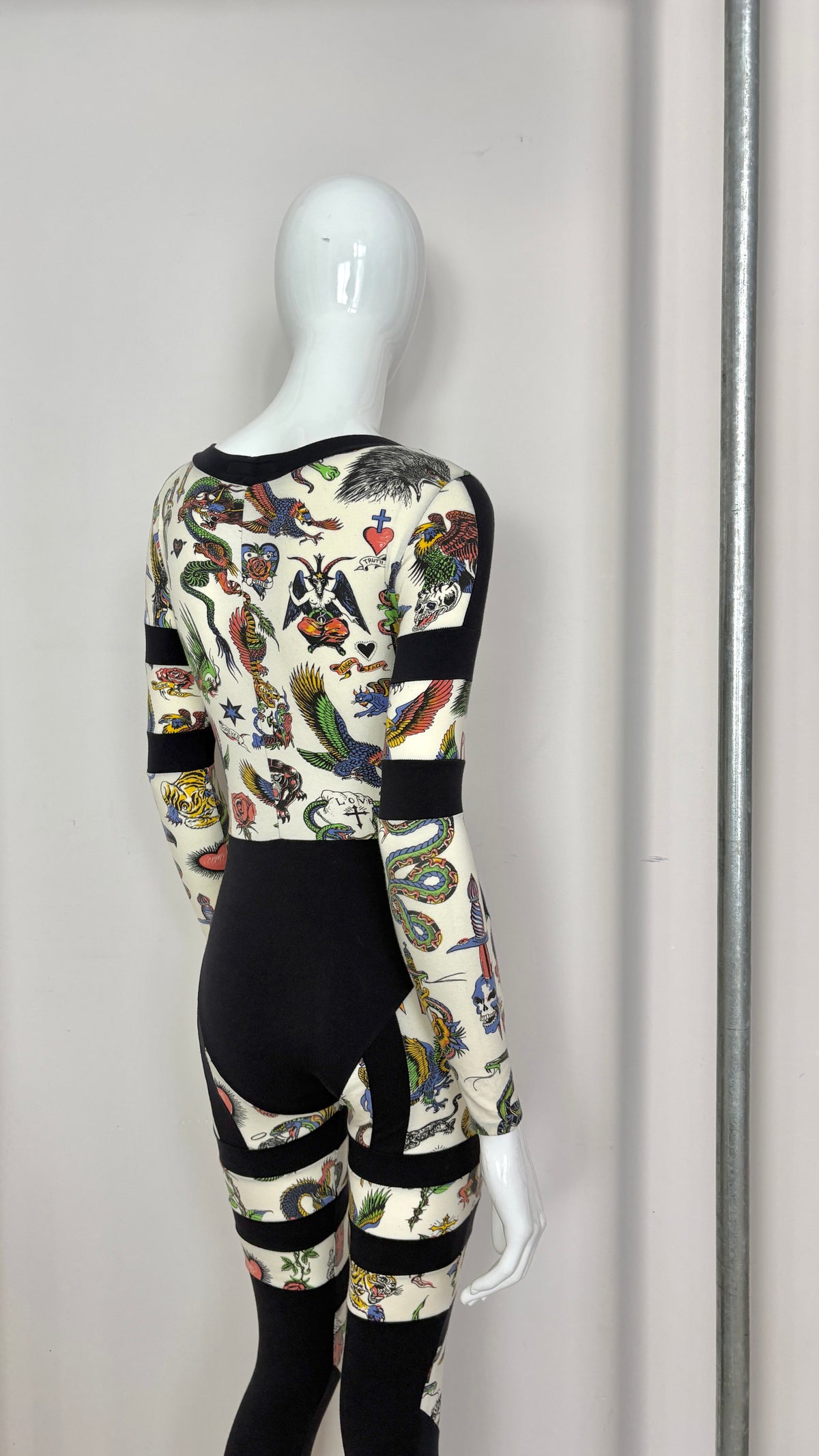 Pam Hogg tattoo print panelled jumpsuit