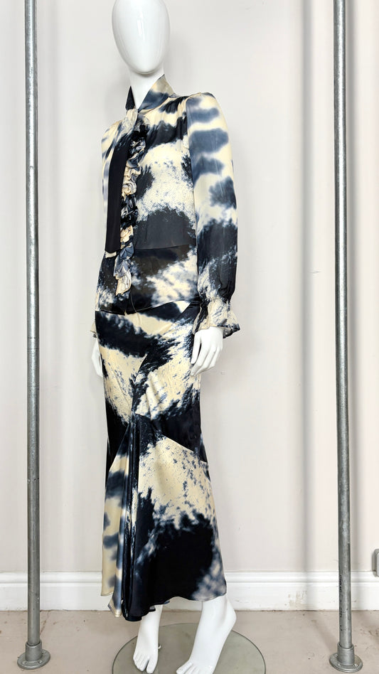 Roberto Cavalli abstract print ensemble