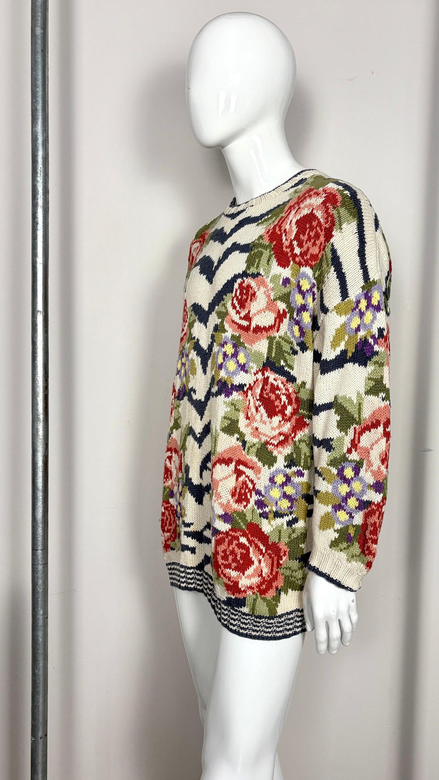 Joseph Tricot floral hand knit jumper