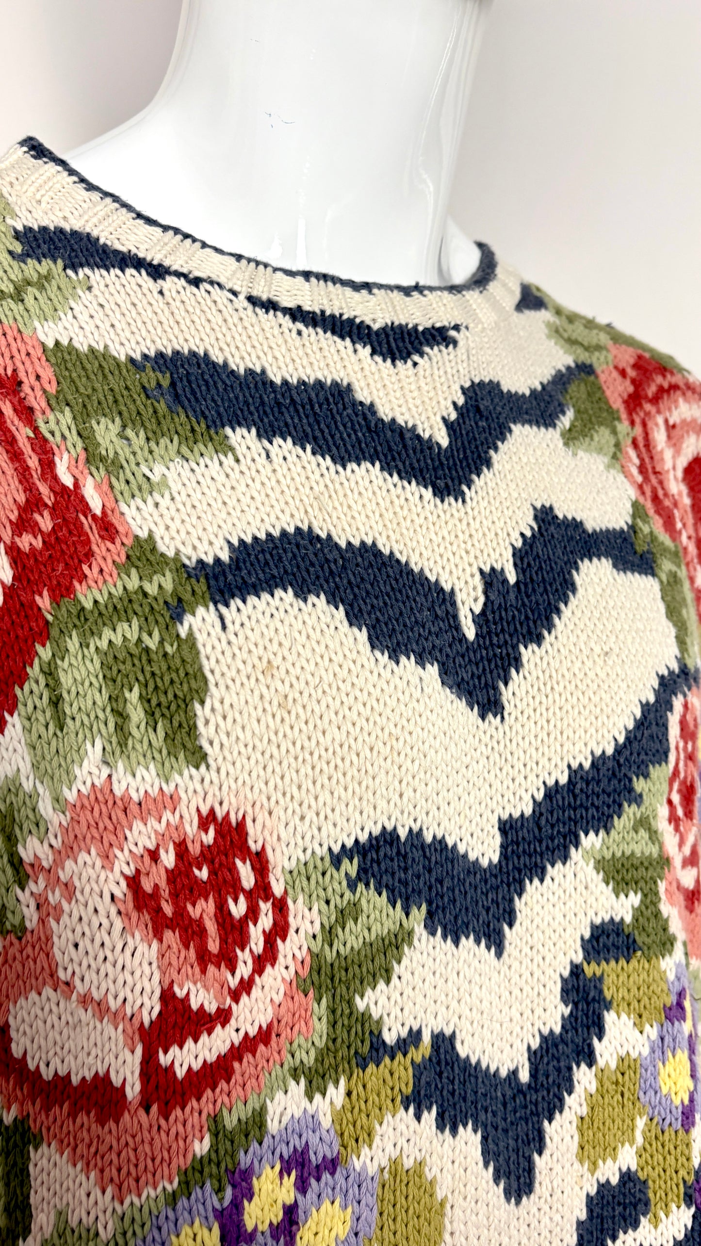 Joseph Tricot floral hand knit jumper