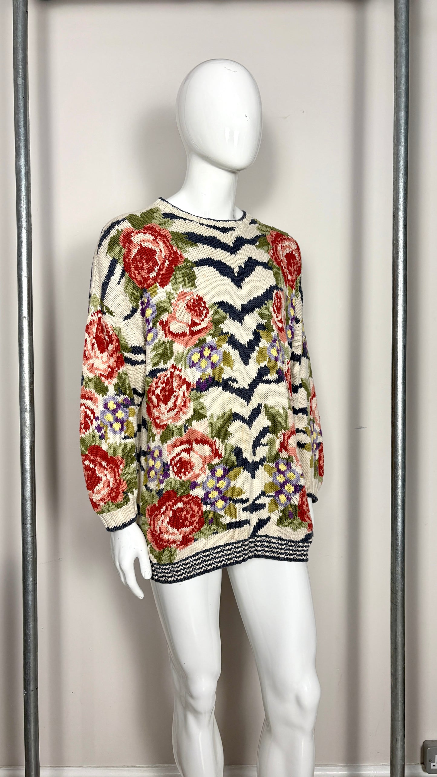 Joseph Tricot floral hand knit jumper