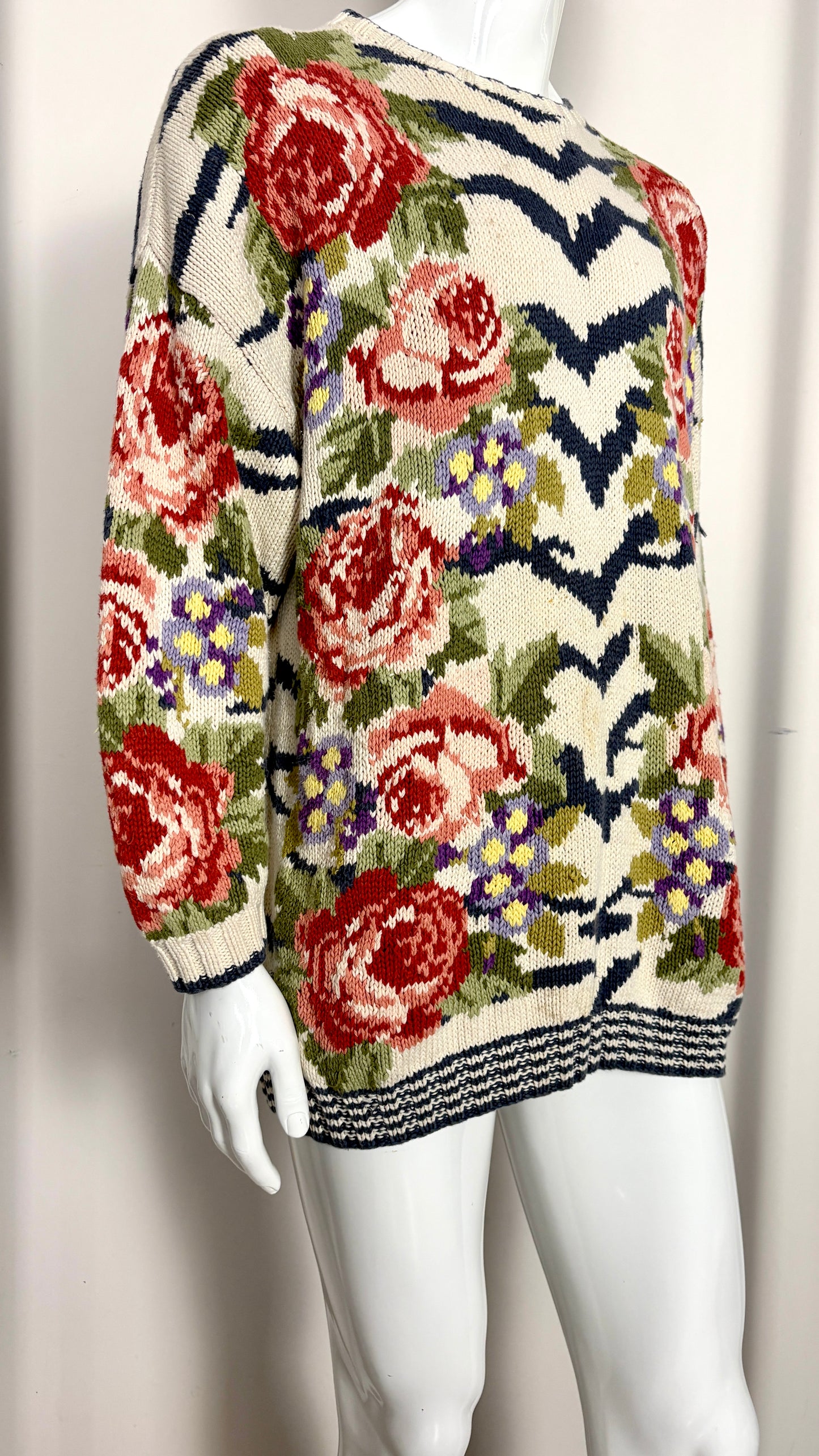 Joseph Tricot floral hand knit jumper