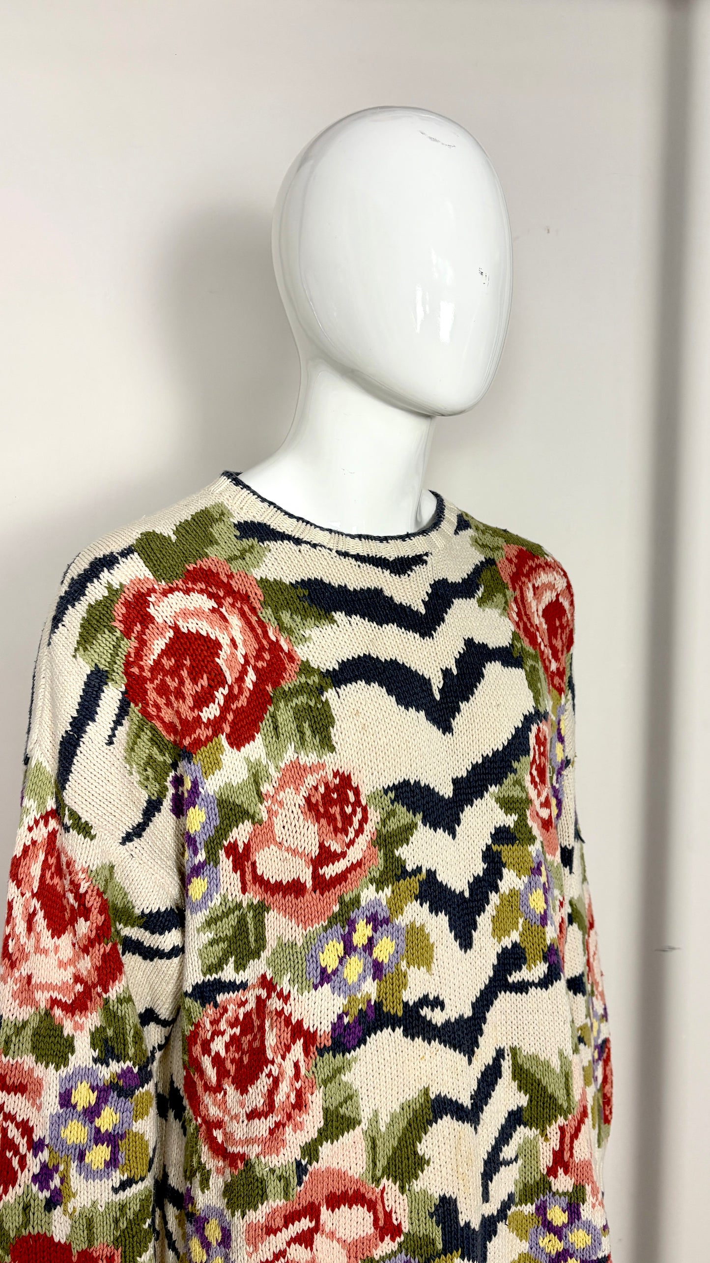 Joseph Tricot floral hand knit jumper