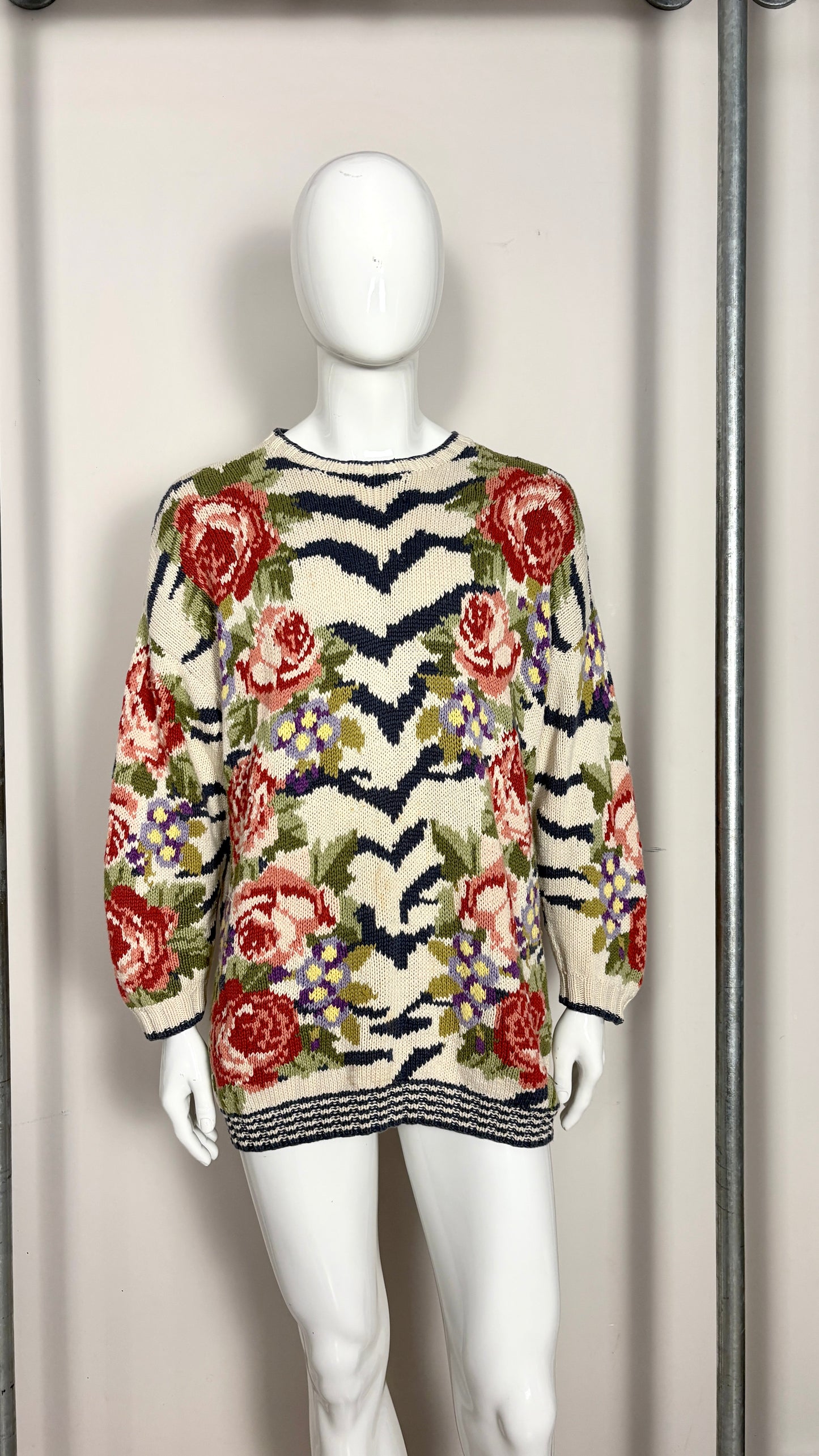 Joseph Tricot floral hand knit jumper