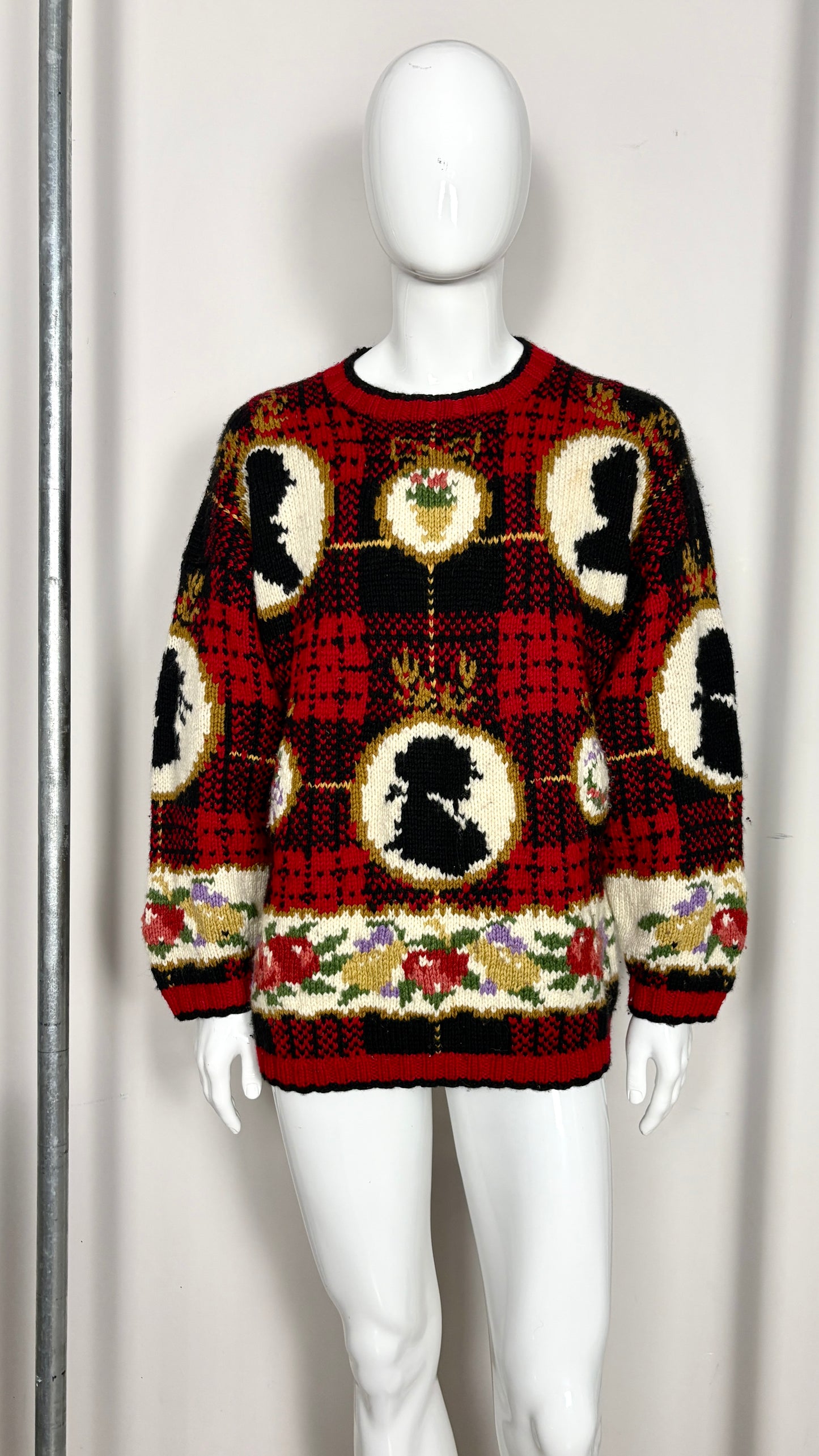 Joseph Tricot tartan cameo knit jumper