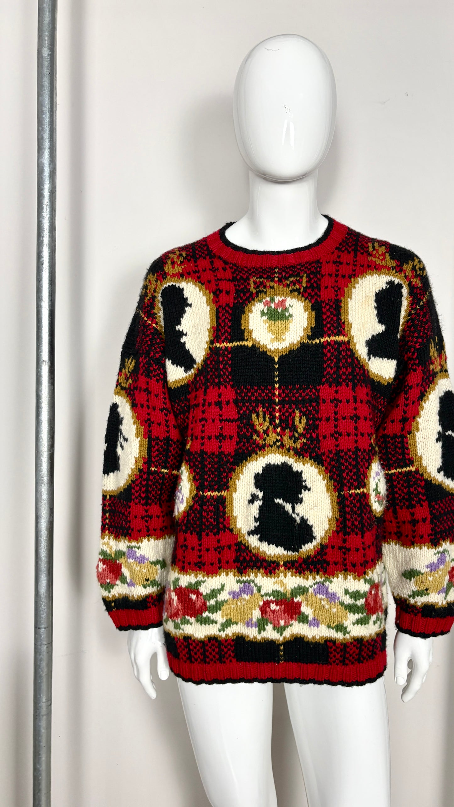 Joseph Tricot tartan cameo knit jumper