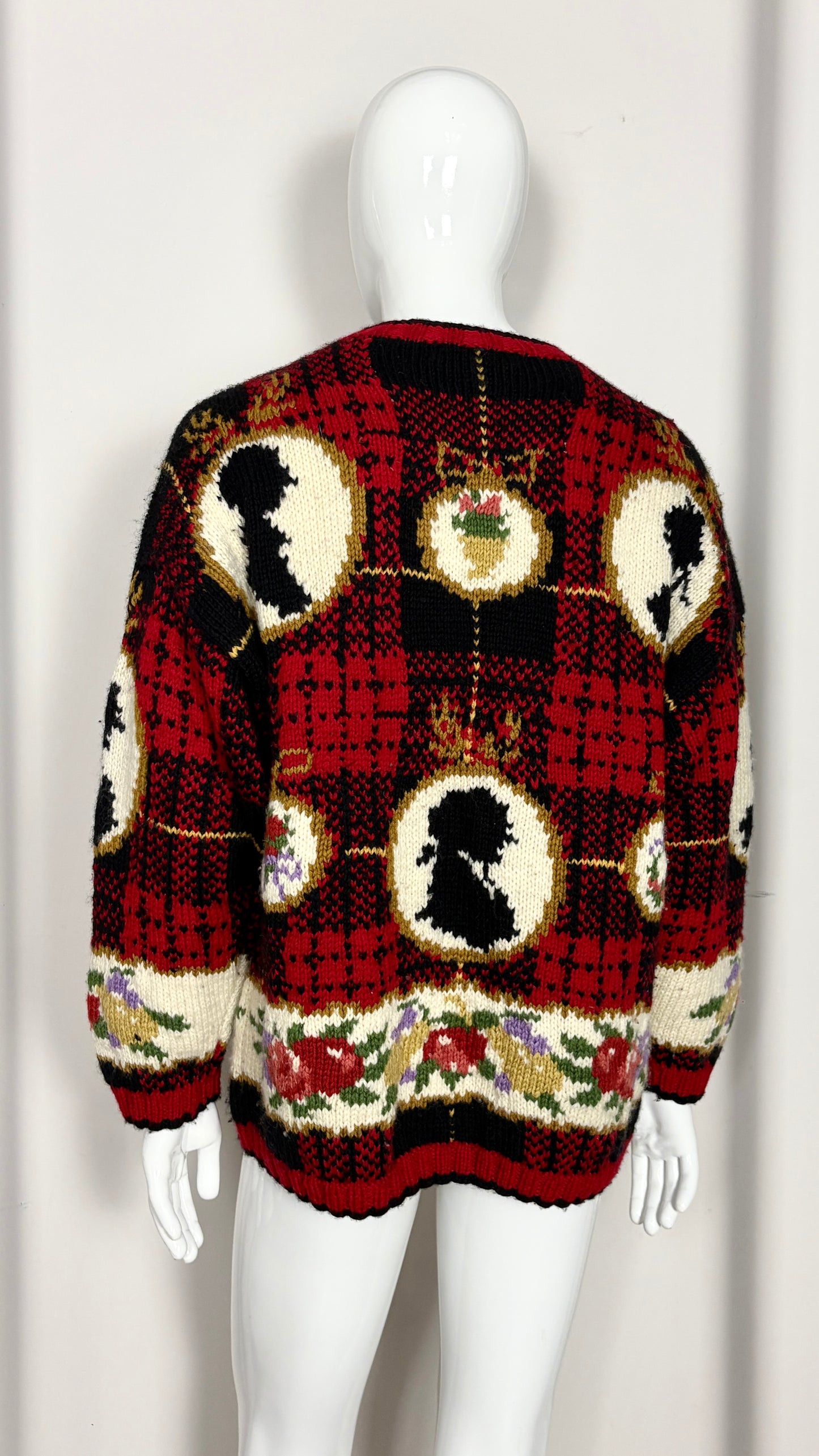 Joseph Tricot tartan cameo knit jumper