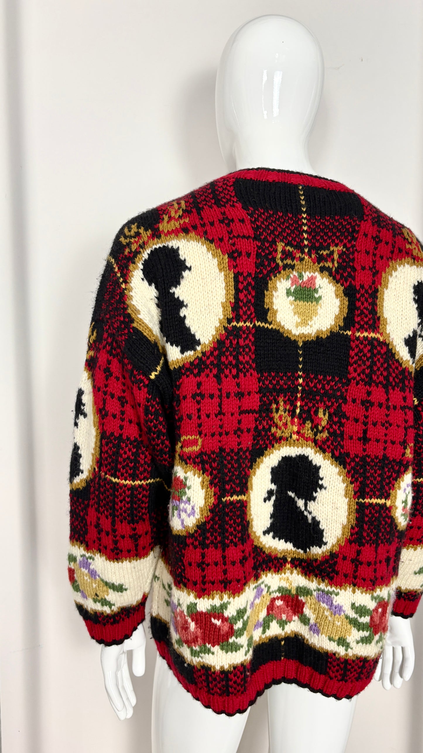 Joseph Tricot tartan cameo knit jumper
