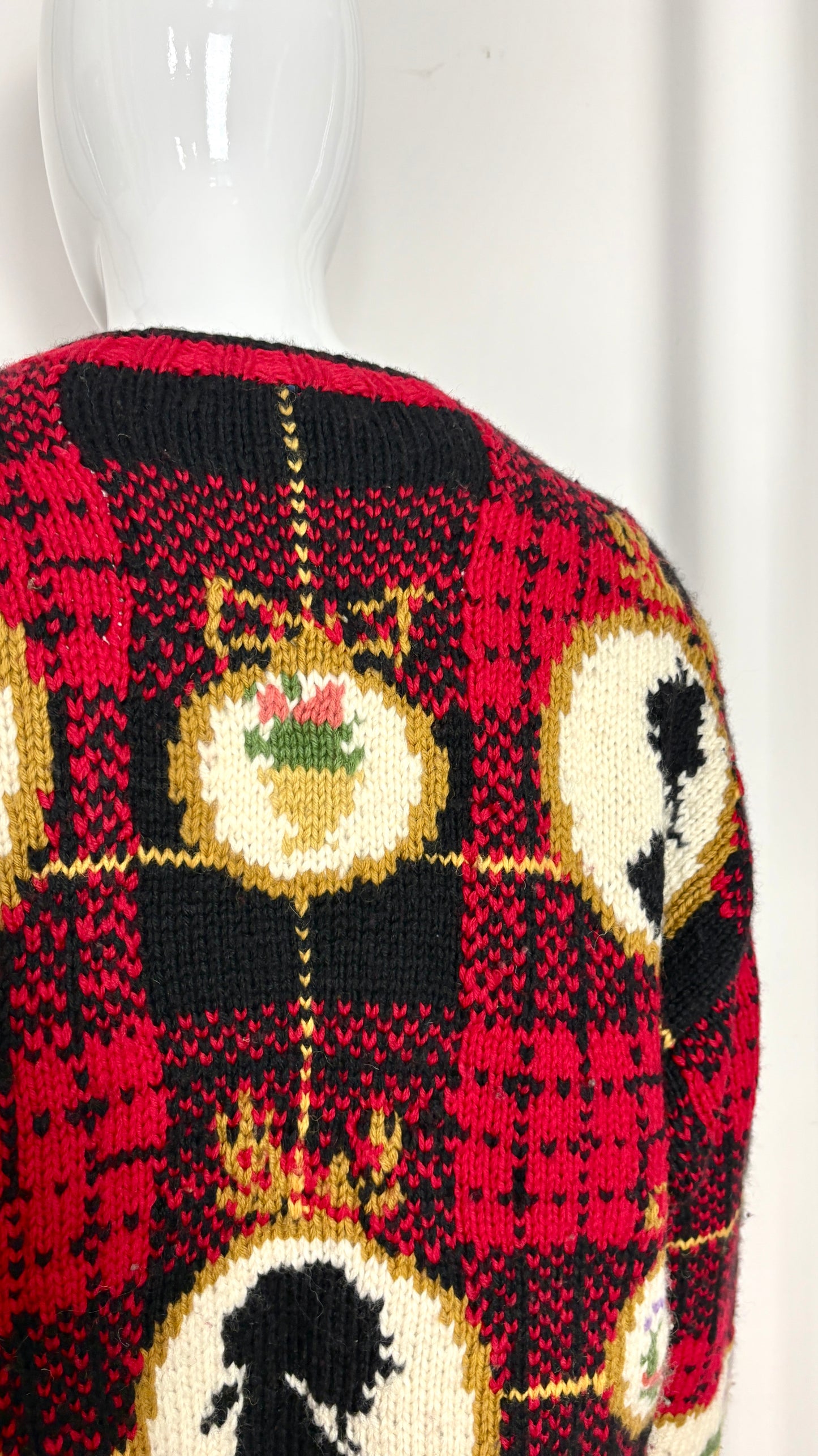 Joseph Tricot tartan cameo knit jumper