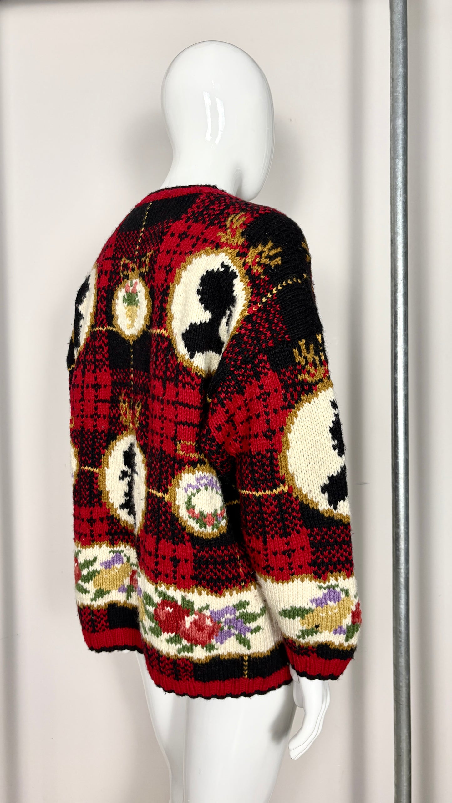 Joseph Tricot tartan cameo knit jumper