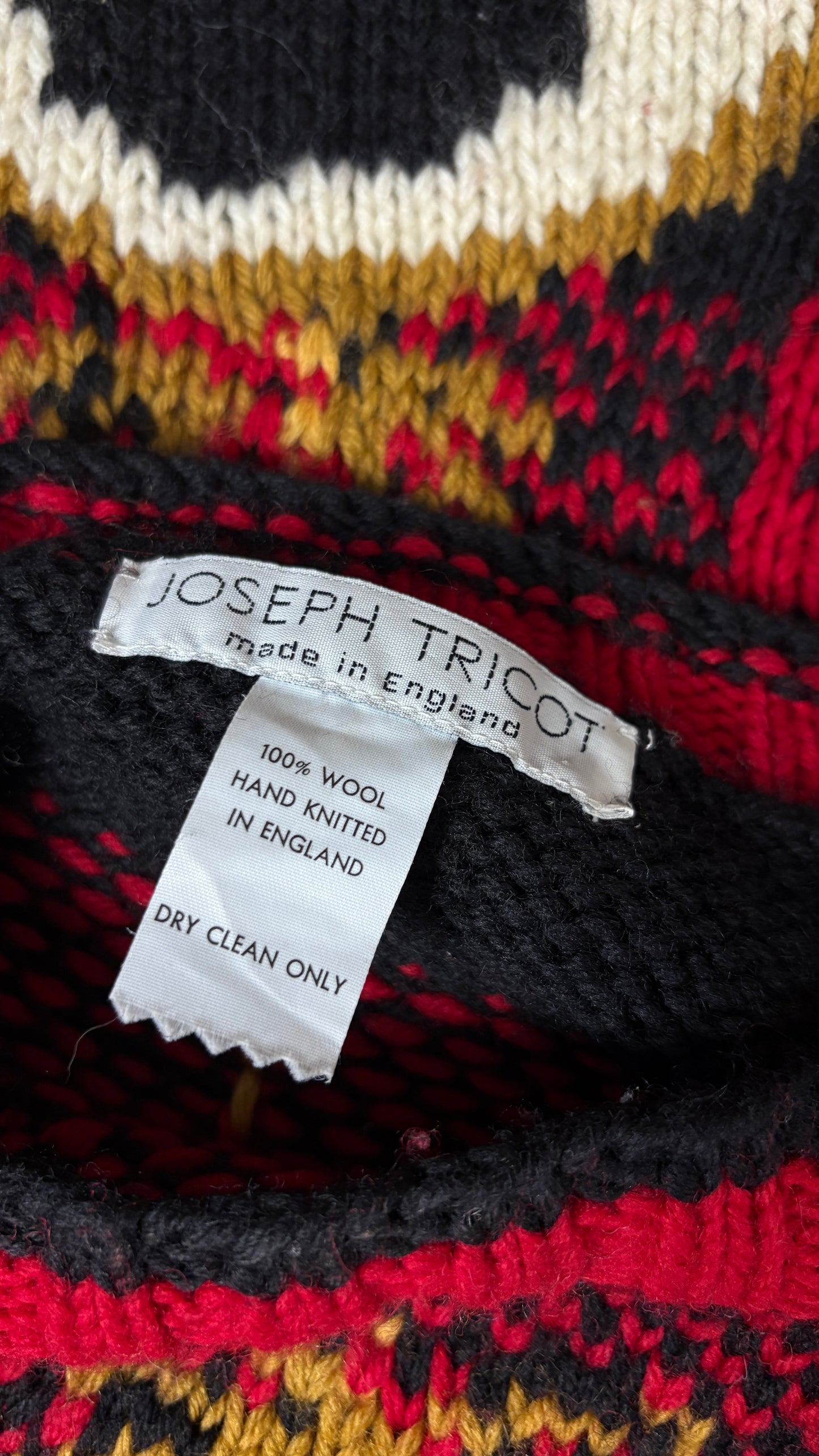 Joseph Tricot tartan cameo knit jumper
