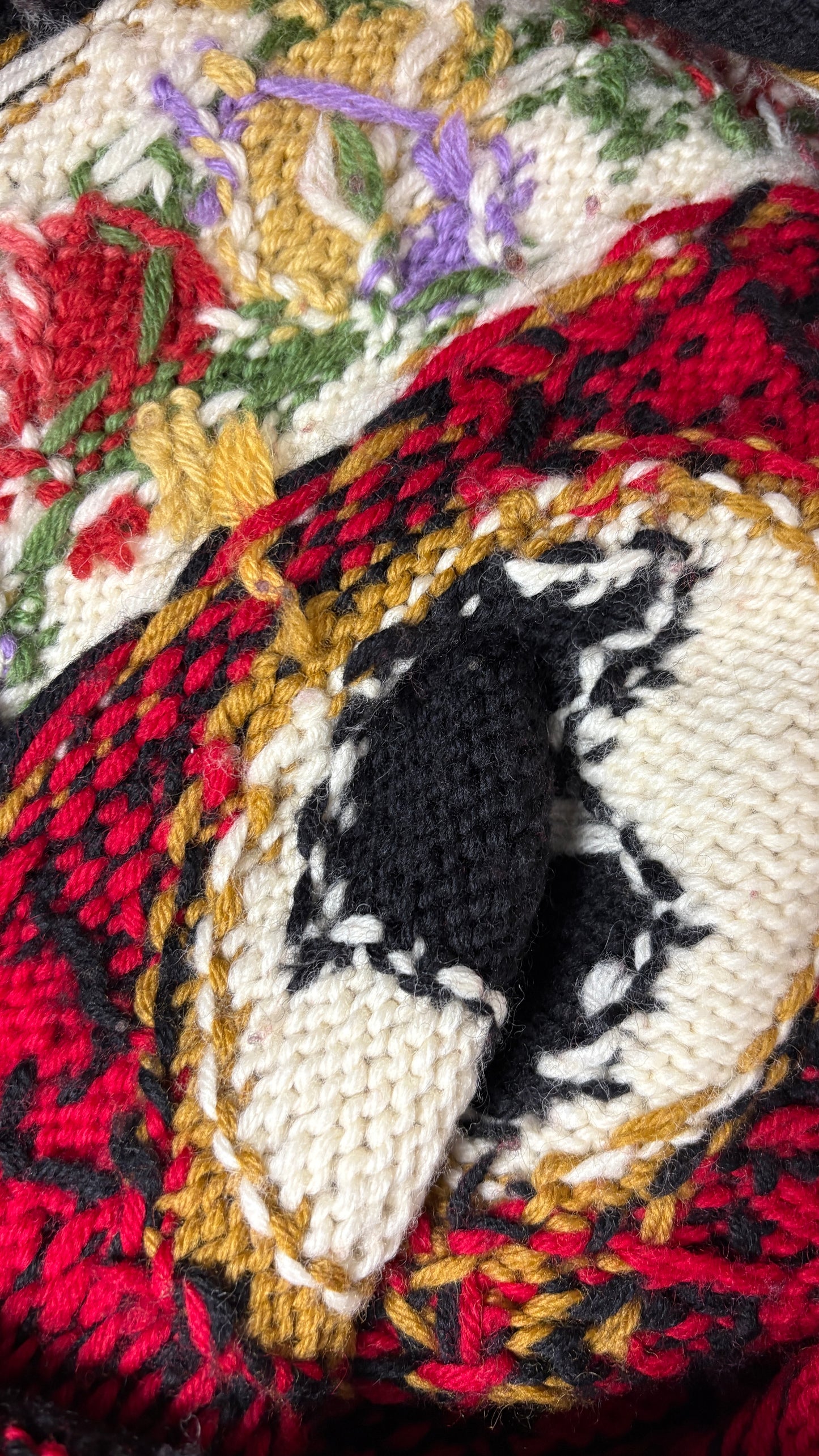 Joseph Tricot tartan cameo knit jumper