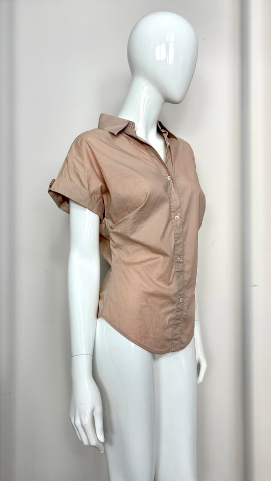 Alexander McQueen blush pink top with gathered bust