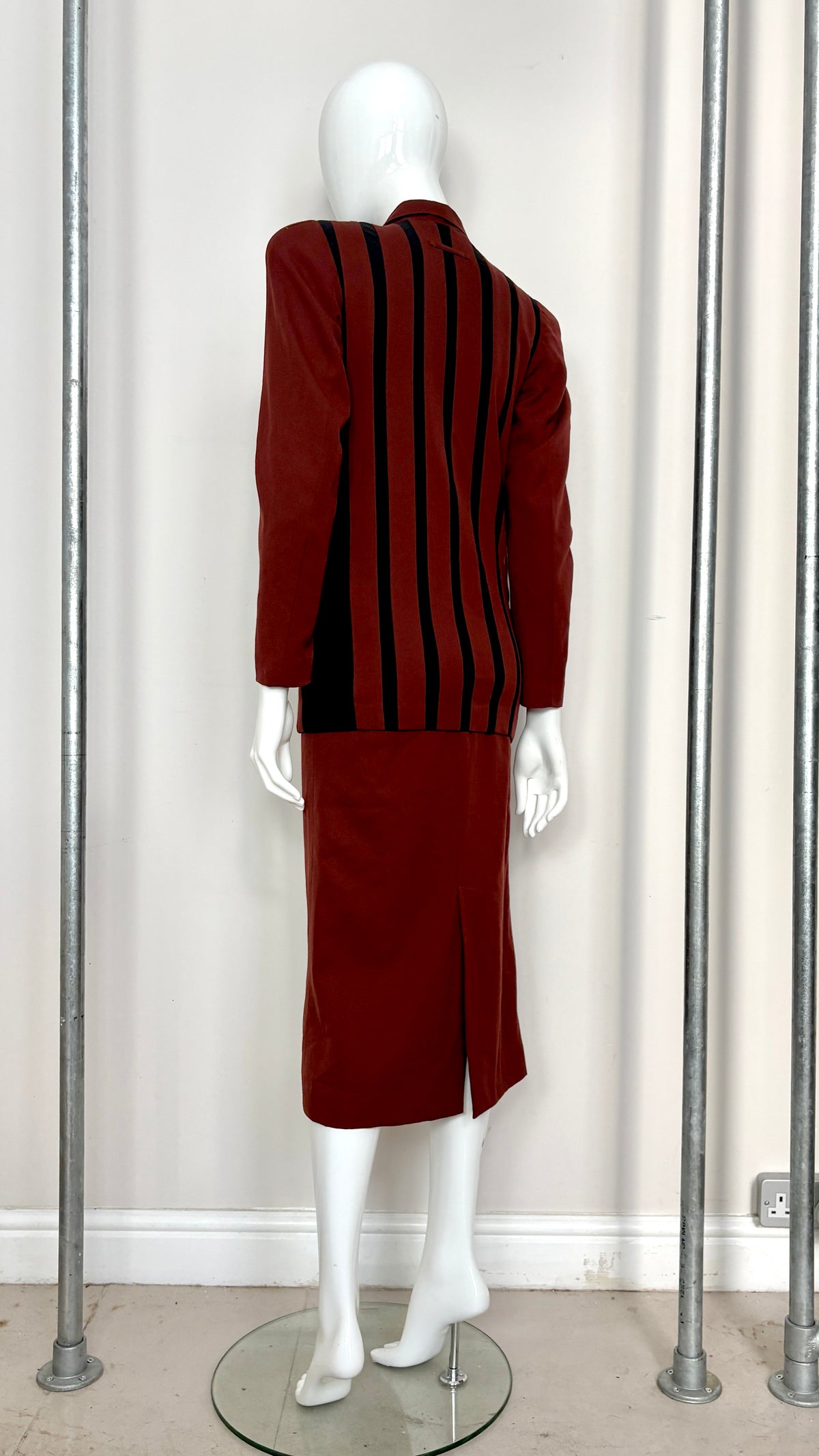 Jean Paul Gaultier A/W 1995 double breasted suit with stripe detail