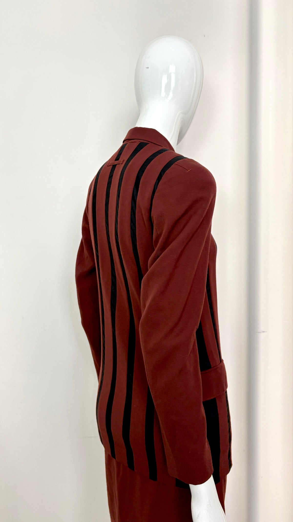 Jean Paul Gaultier A/W 1995 double breasted suit with stripe detail
