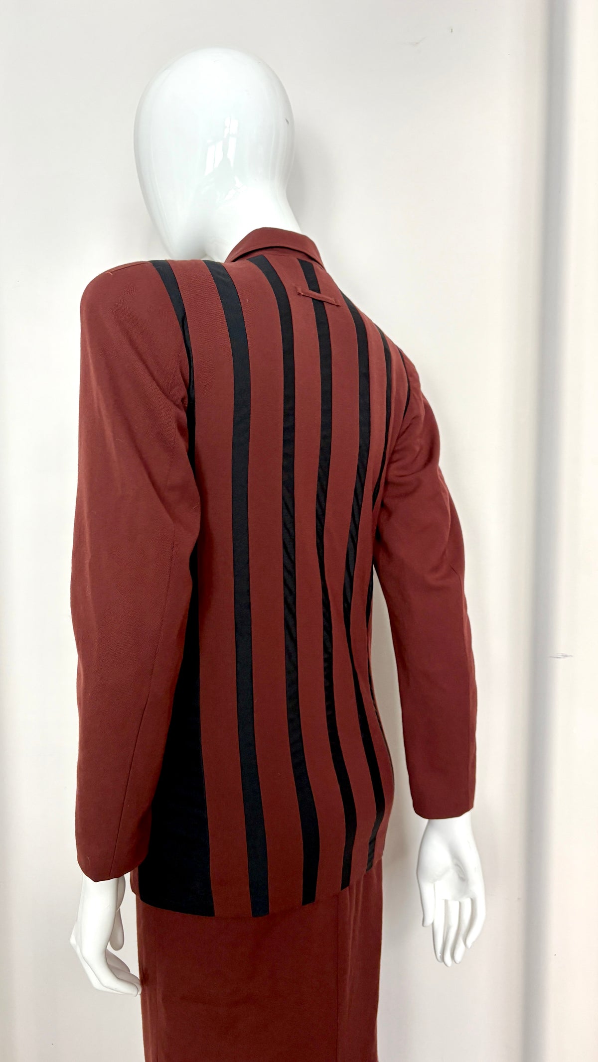 Jean Paul Gaultier A/W 1995 double breasted suit with stripe detail