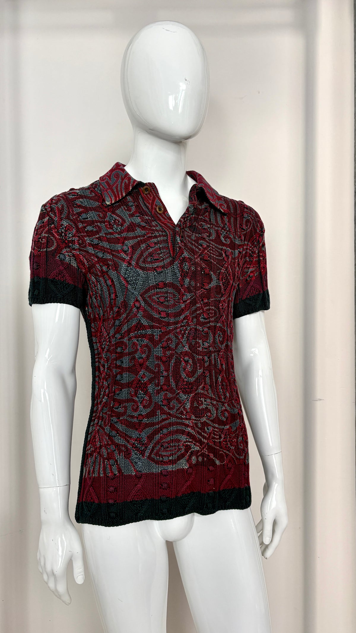 Jean Paul Gaultier paisley printed knit top