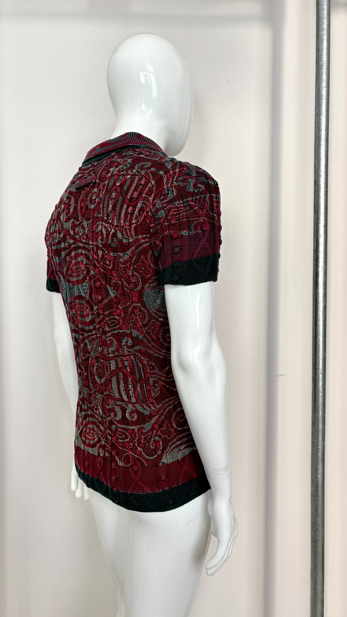 Jean Paul Gaultier paisley printed knit top