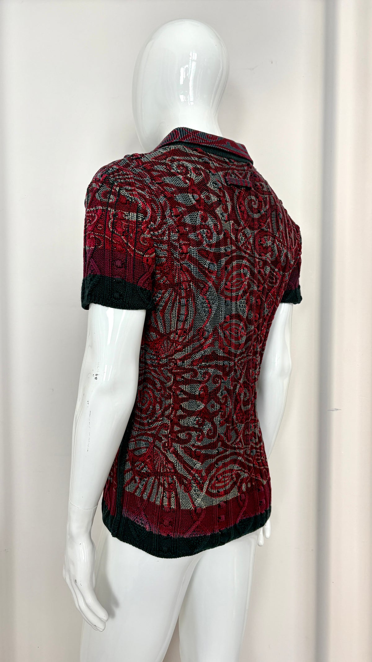 Jean Paul Gaultier paisley printed knit top