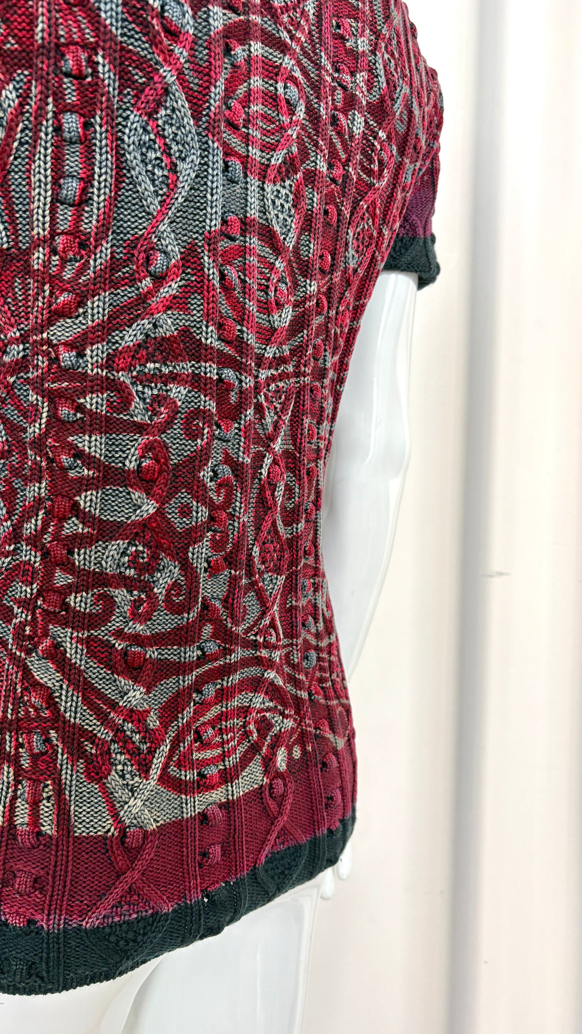 Jean Paul Gaultier paisley printed knit top