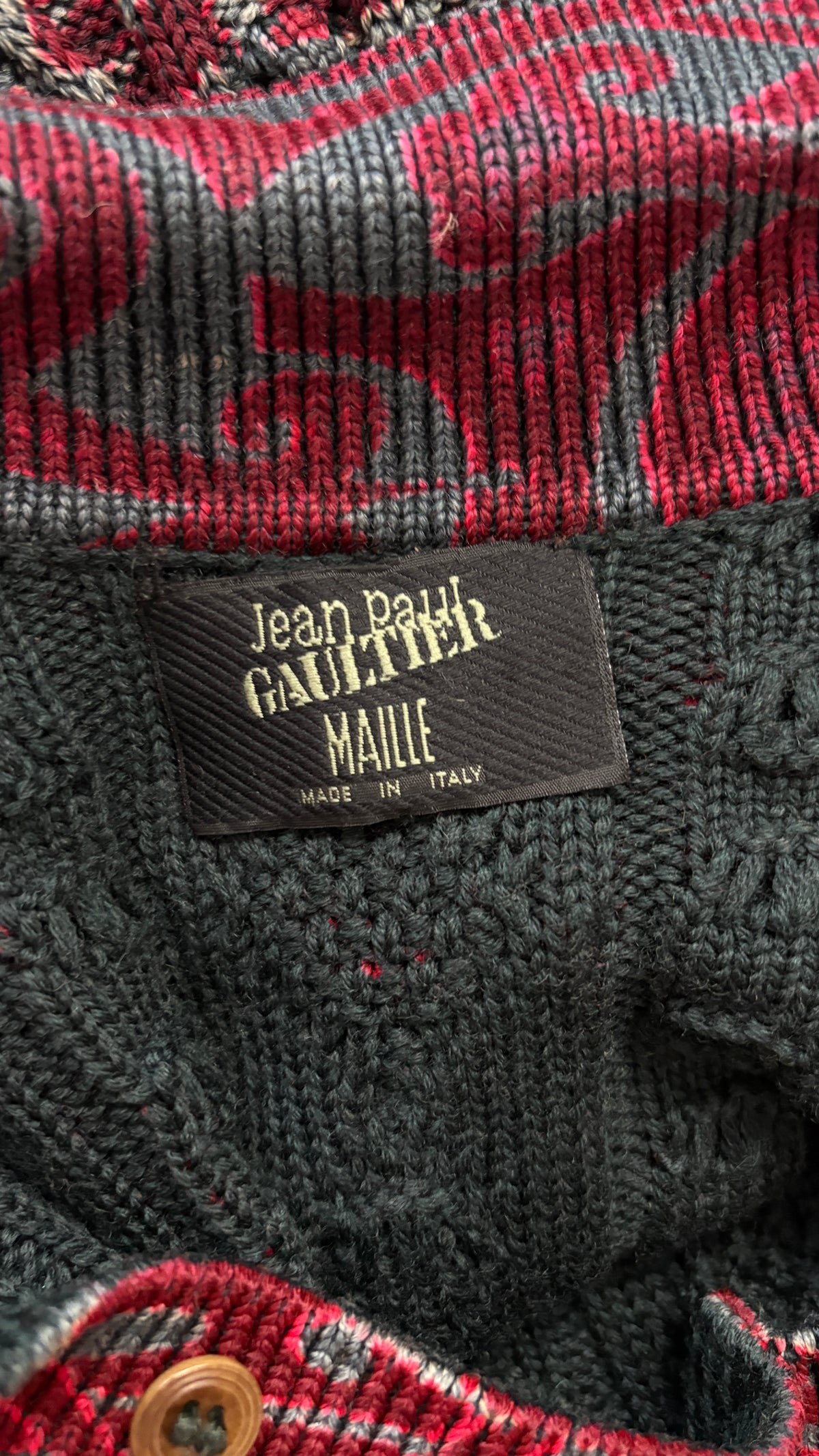 Jean Paul Gaultier paisley printed knit top