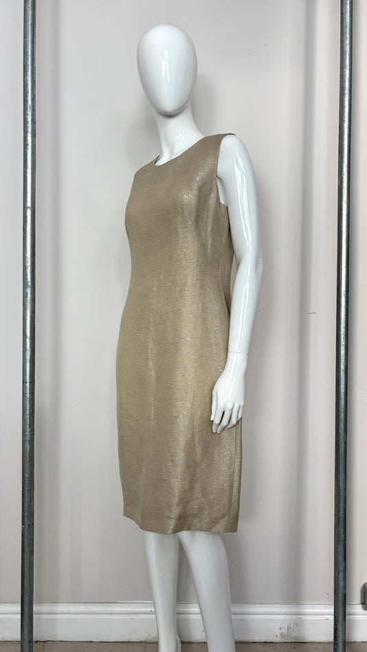 Alexander McQueen gold weave dress