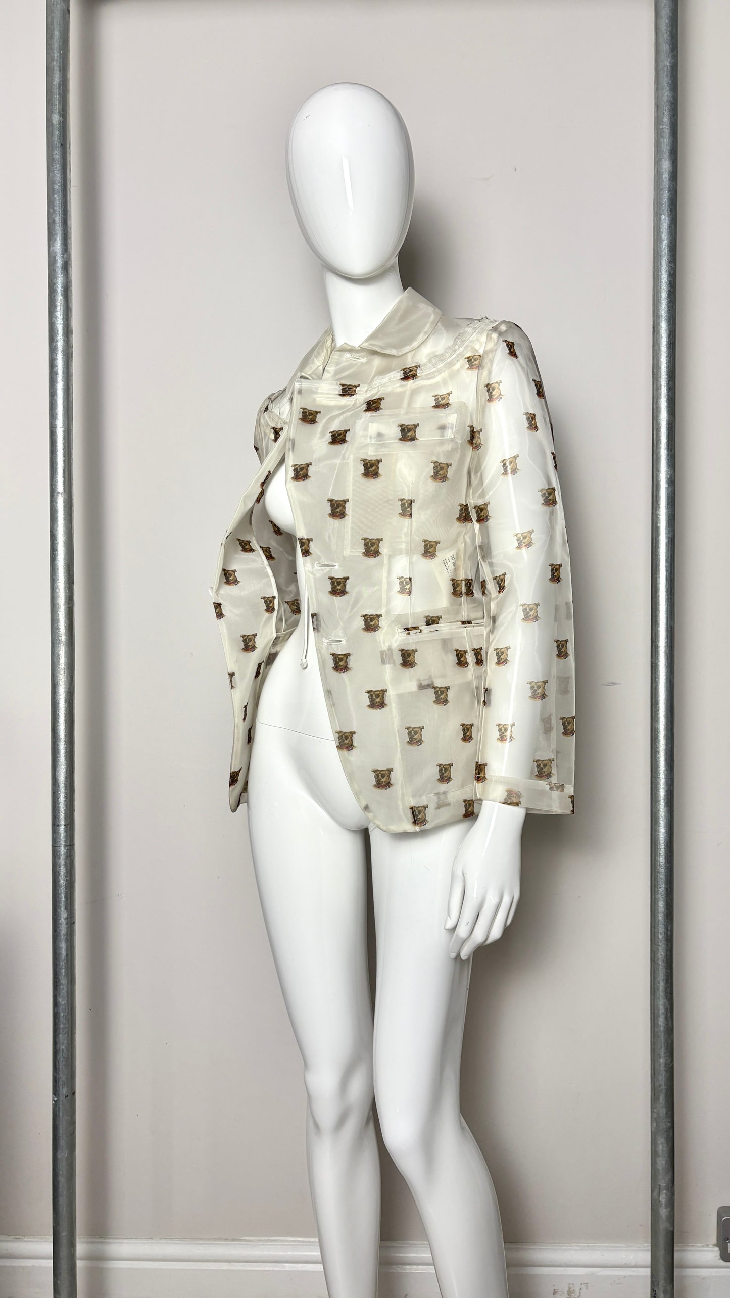 Comme des Garcons S/S 2002 dog print sheer jacket
