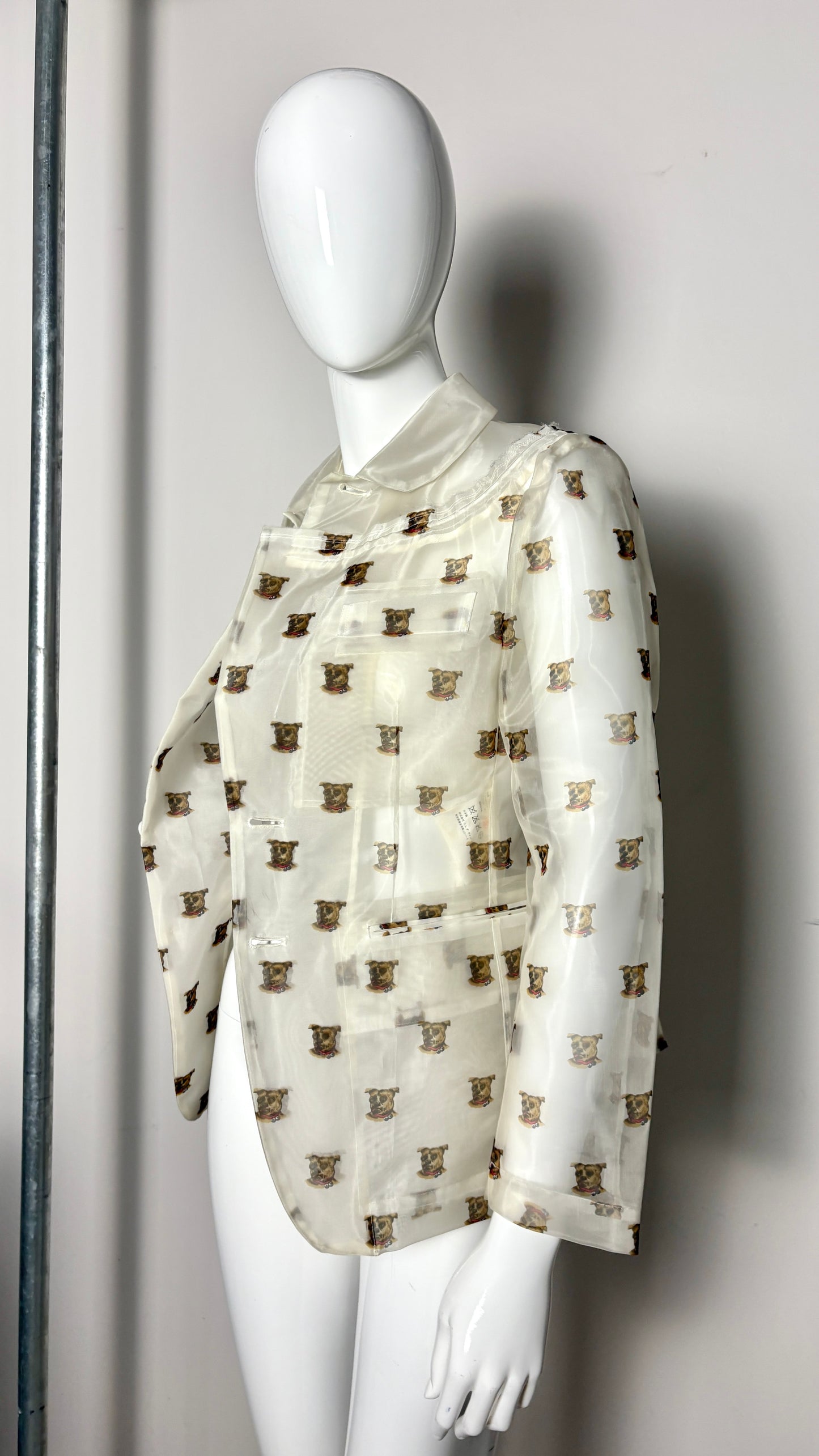 Comme des Garcons S/S 2002 dog print sheer jacket