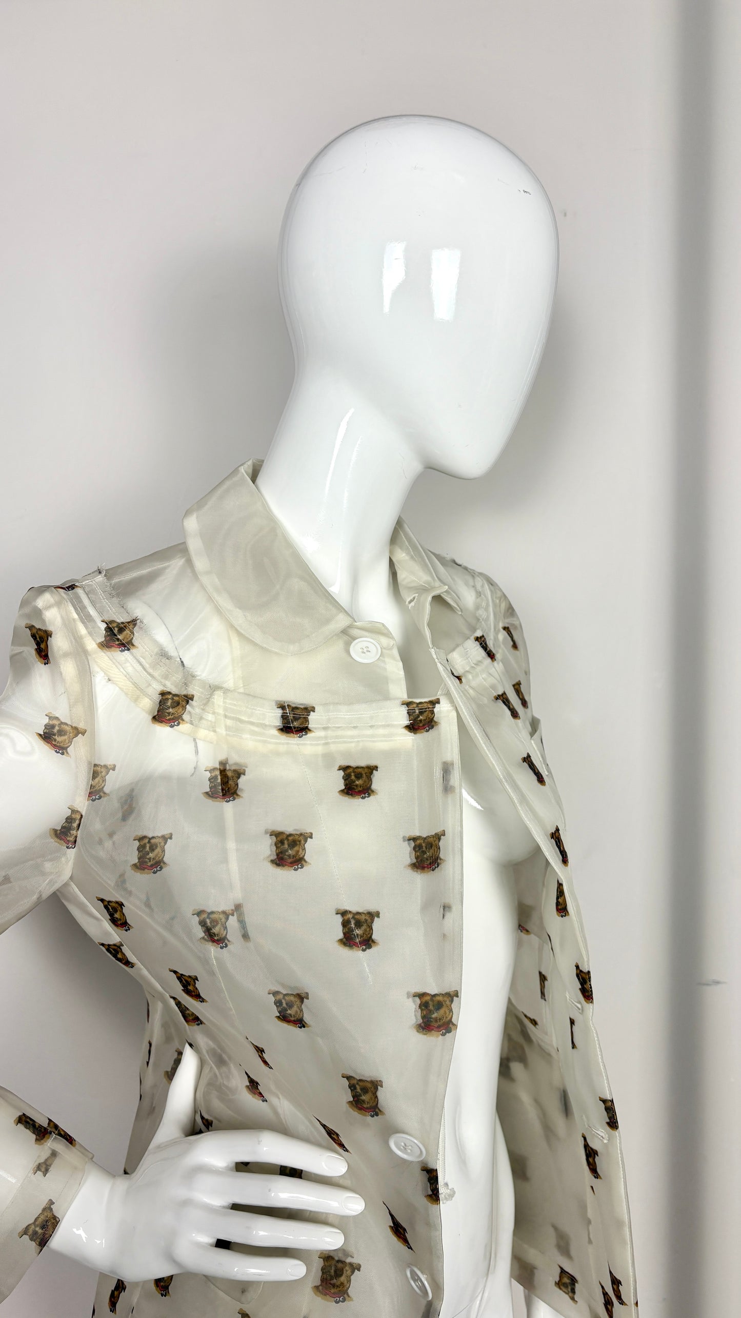 Comme des Garcons S/S 2002 dog print sheer jacket