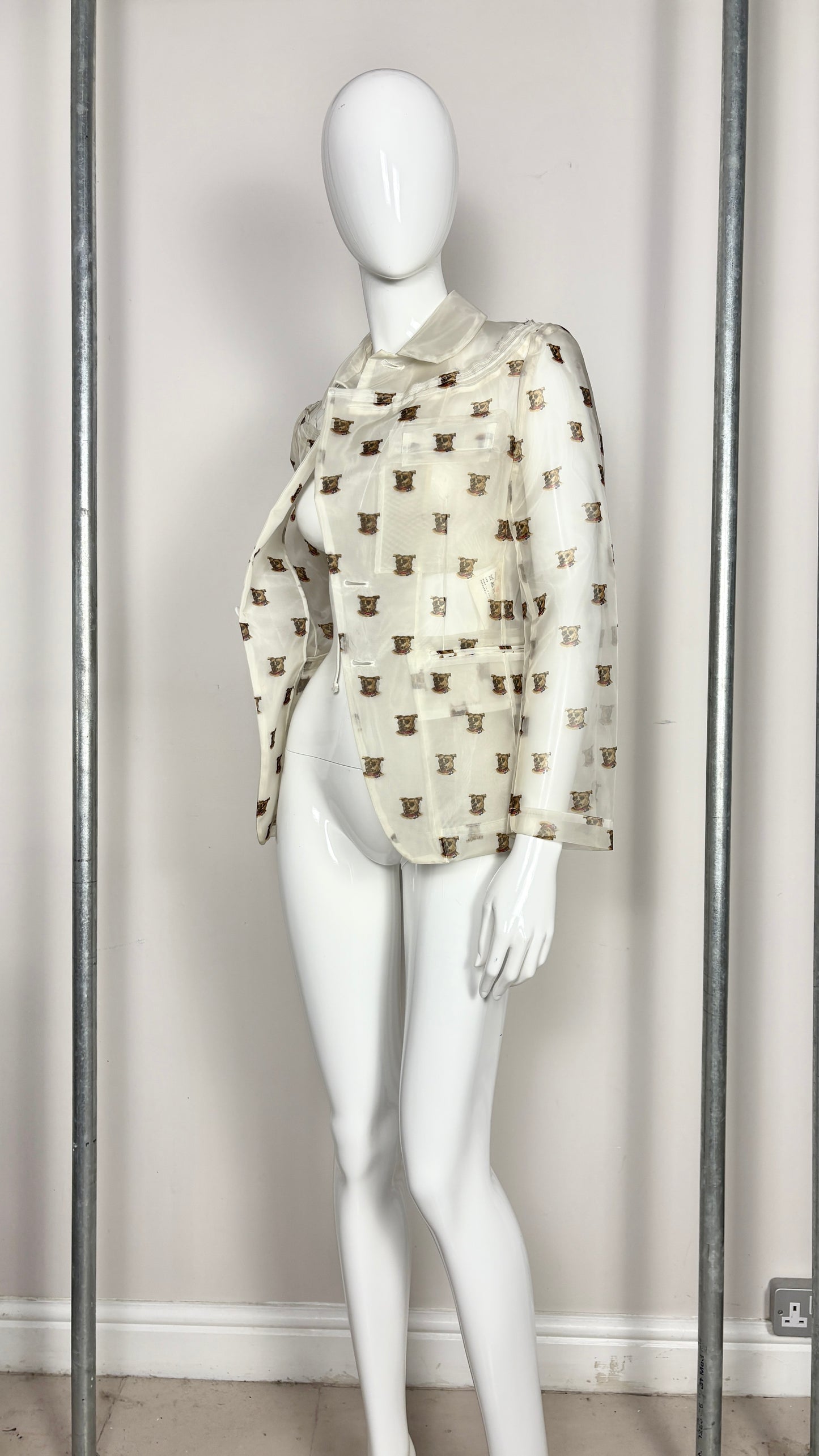 Comme des Garcons S/S 2002 dog print sheer jacket