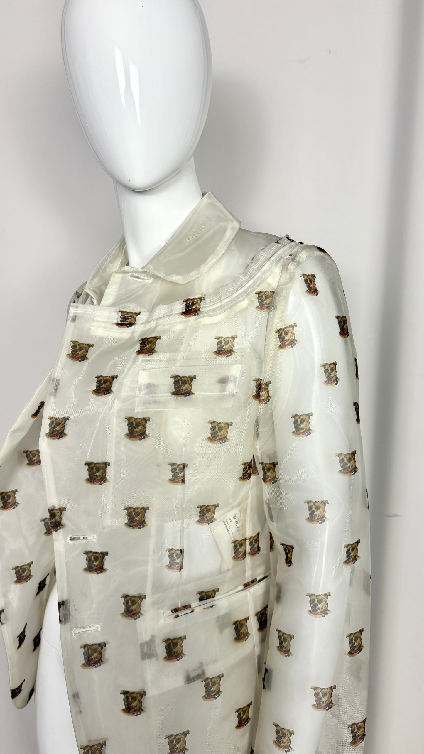 Comme des Garcons S/S 2002 dog print sheer jacket