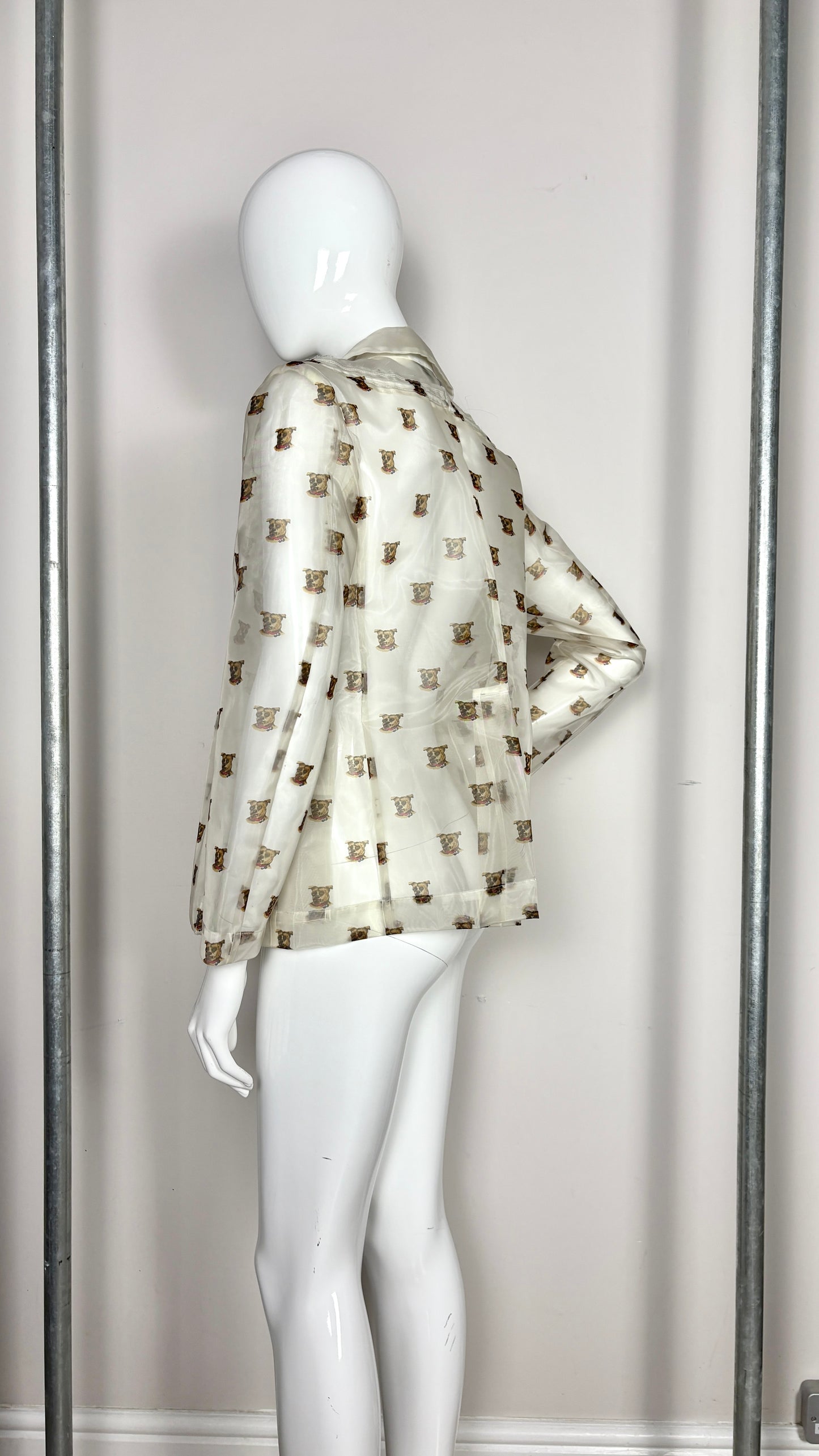 Comme des Garcons S/S 2002 dog print sheer jacket