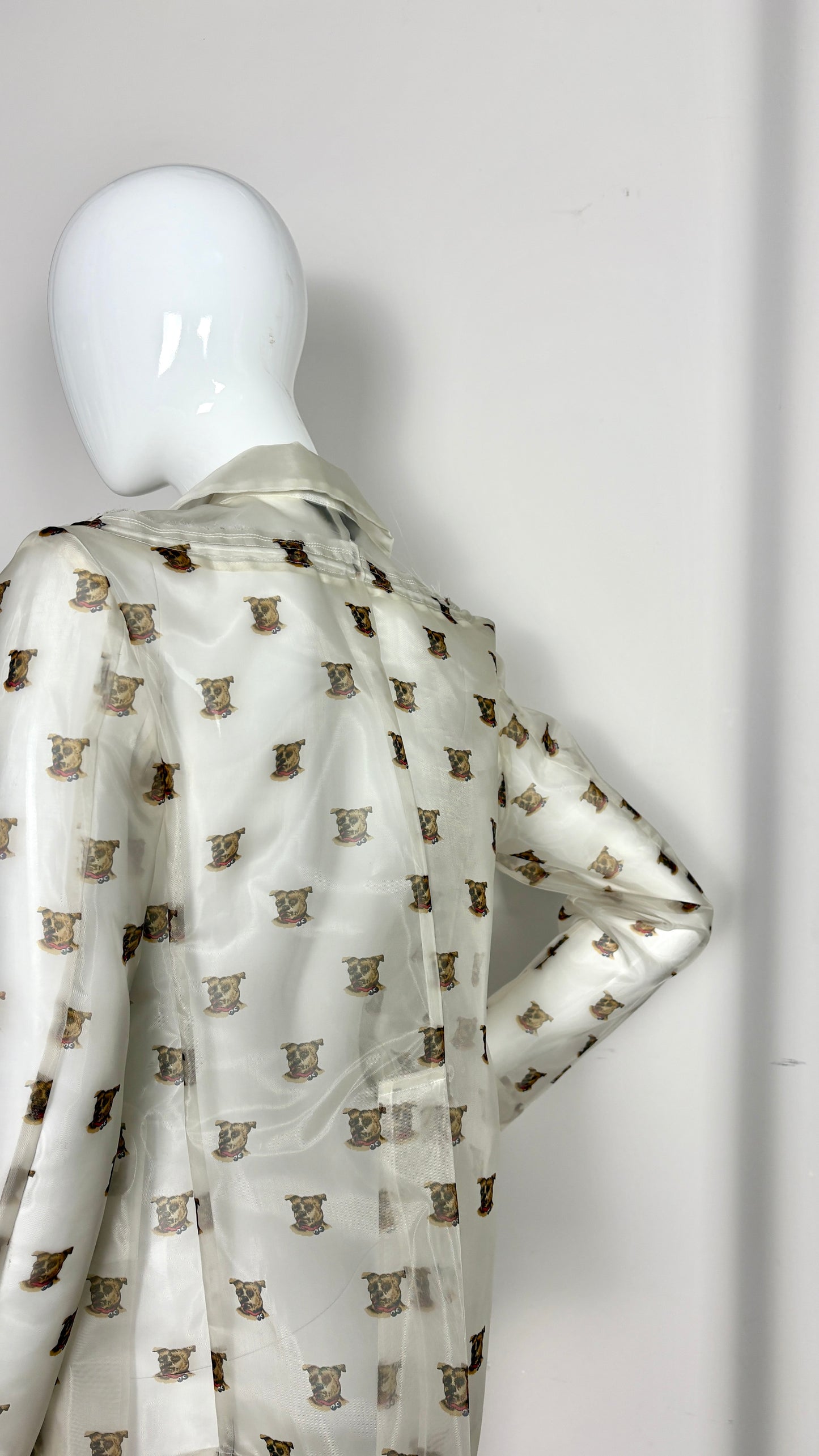Comme des Garcons S/S 2002 dog print sheer jacket